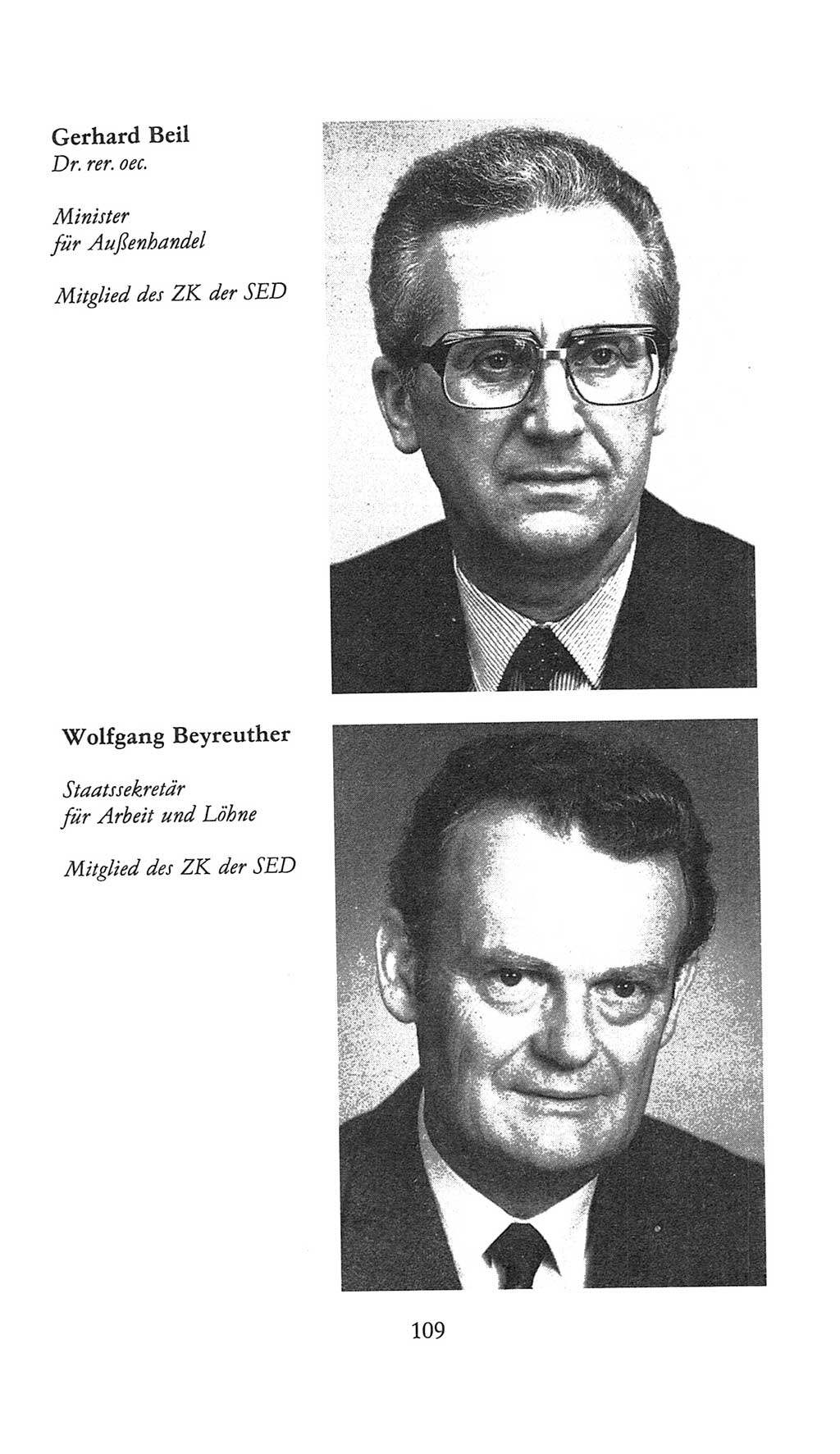 Volkskammer (VK) der Deutschen Demokratischen Republik (DDR), 9. Wahlperiode 1986-1990, Seite 109 (VK. DDR 9. WP. 1986-1990, S. 109)