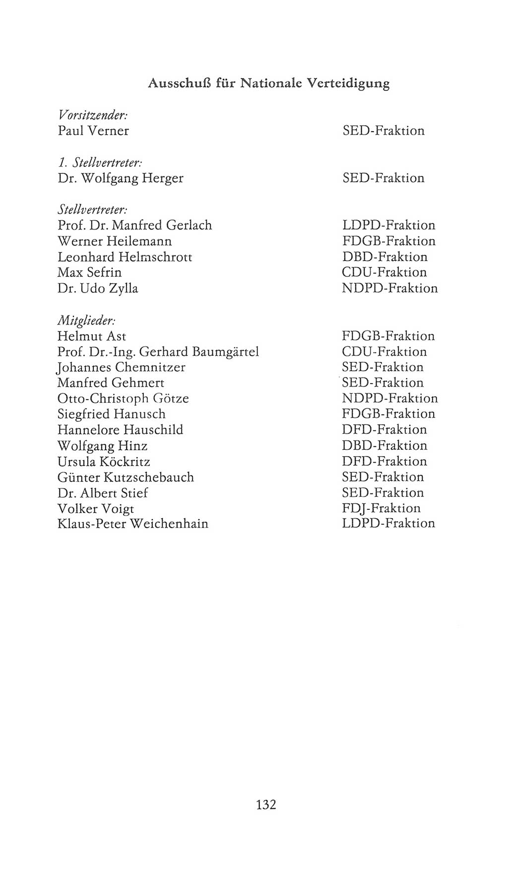 Volkskammer (VK) der Deutschen Demokratischen Republik (DDR), 9. Wahlperiode 1986-1990, Seite 132 (VK. DDR 9. WP. 1986-1990, S. 132)