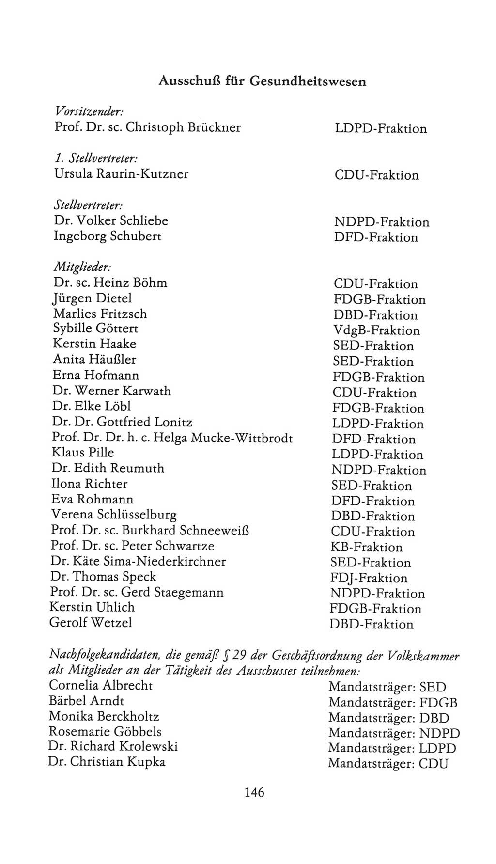 Volkskammer (VK) der Deutschen Demokratischen Republik (DDR), 9. Wahlperiode 1986-1990, Seite 146 (VK. DDR 9. WP. 1986-1990, S. 146)