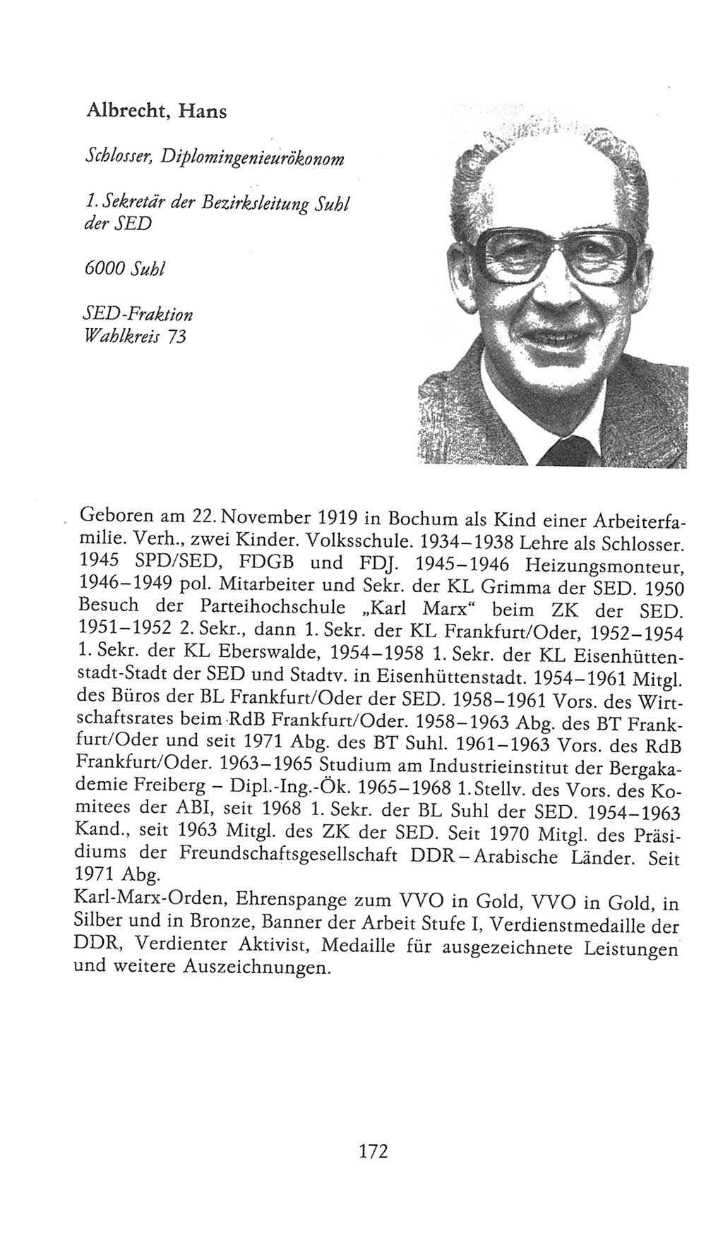 Volkskammer (VK) der Deutschen Demokratischen Republik (DDR), 9. Wahlperiode 1986-1990, Seite 172 (VK. DDR 9. WP. 1986-1990, S. 172)