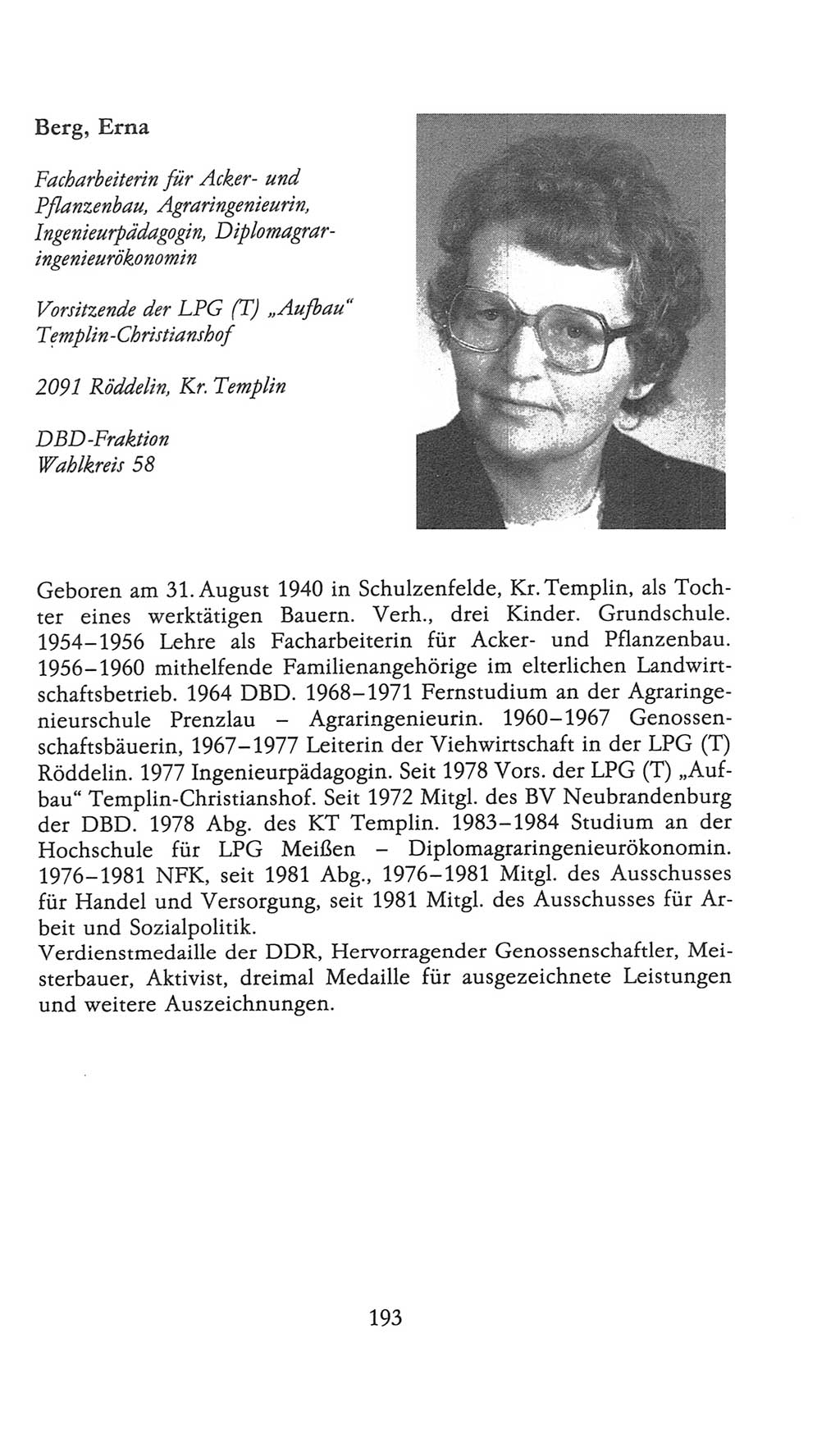 Volkskammer (VK) der Deutschen Demokratischen Republik (DDR), 9. Wahlperiode 1986-1990, Seite 193 (VK. DDR 9. WP. 1986-1990, S. 193)