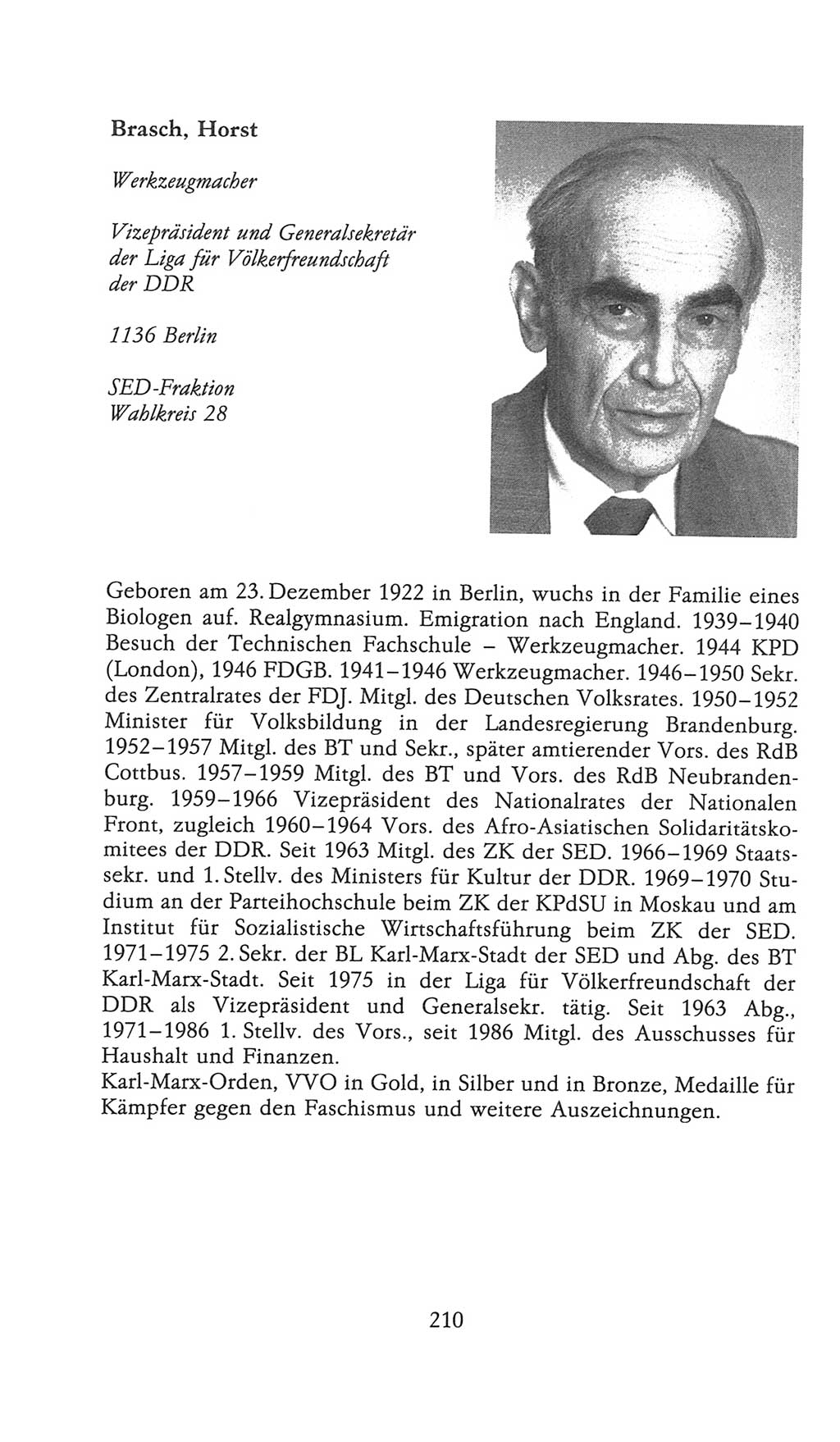 Volkskammer (VK) der Deutschen Demokratischen Republik (DDR), 9. Wahlperiode 1986-1990, Seite 210 (VK. DDR 9. WP. 1986-1990, S. 210)