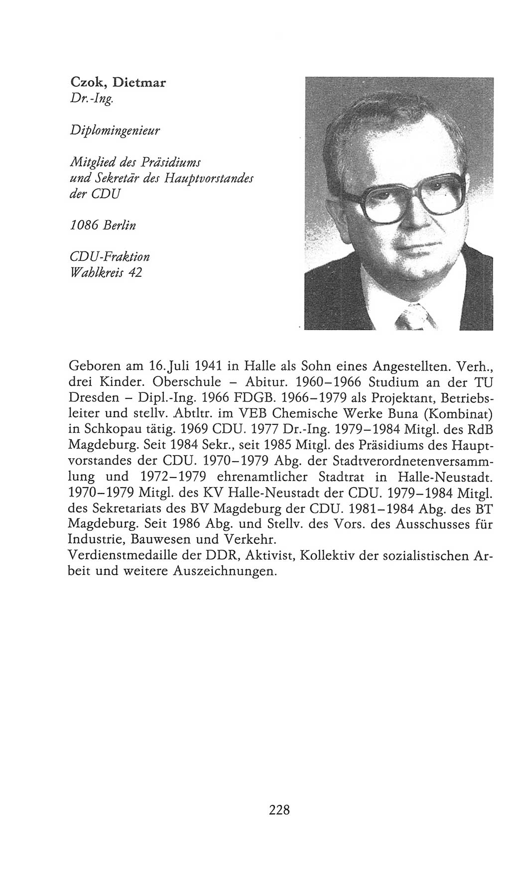 Volkskammer (VK) der Deutschen Demokratischen Republik (DDR), 9. Wahlperiode 1986-1990, Seite 228 (VK. DDR 9. WP. 1986-1990, S. 228)