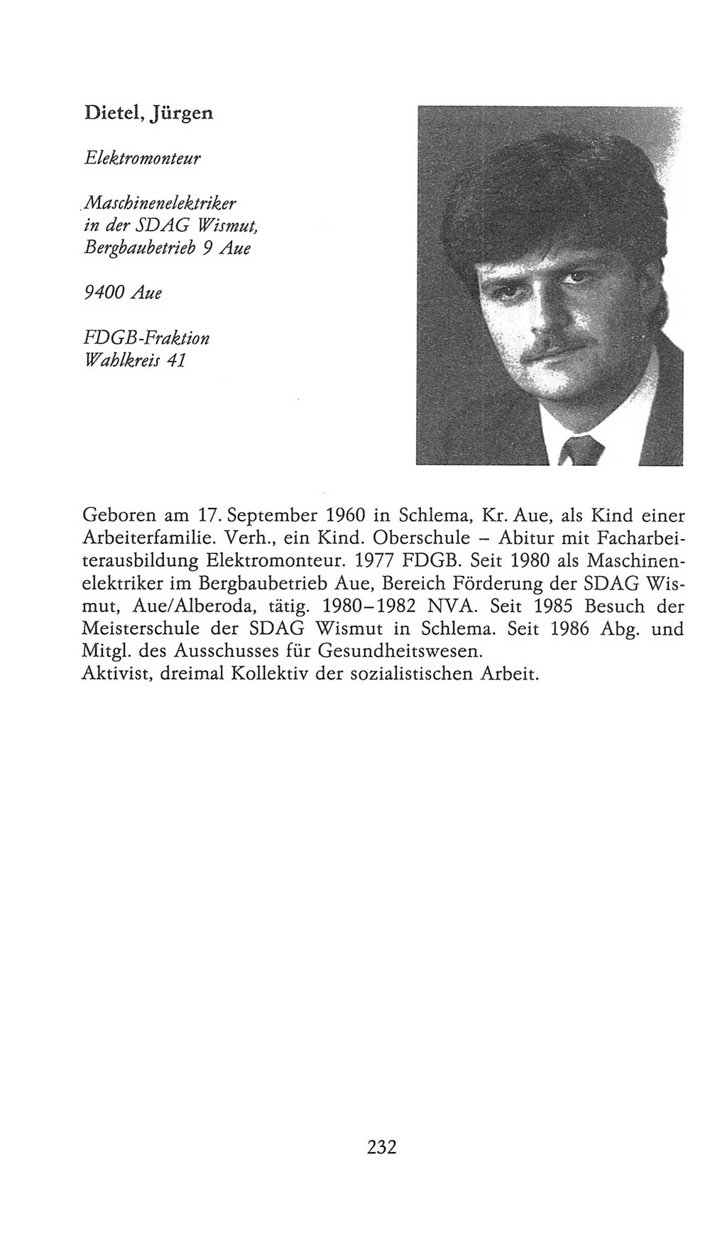 Volkskammer (VK) der Deutschen Demokratischen Republik (DDR), 9. Wahlperiode 1986-1990, Seite 232 (VK. DDR 9. WP. 1986-1990, S. 232)