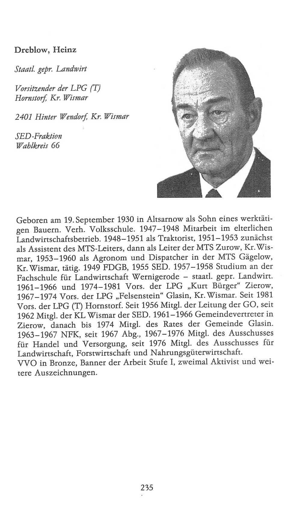 Volkskammer (VK) der Deutschen Demokratischen Republik (DDR), 9. Wahlperiode 1986-1990, Seite 235 (VK. DDR 9. WP. 1986-1990, S. 235)