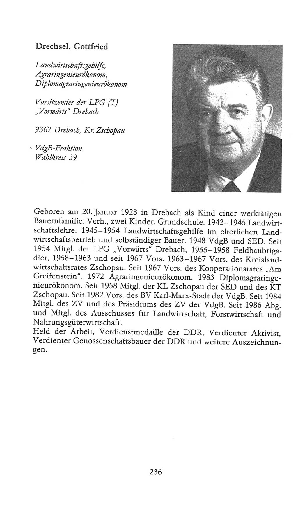 Volkskammer (VK) der Deutschen Demokratischen Republik (DDR), 9. Wahlperiode 1986-1990, Seite 236 (VK. DDR 9. WP. 1986-1990, S. 236)