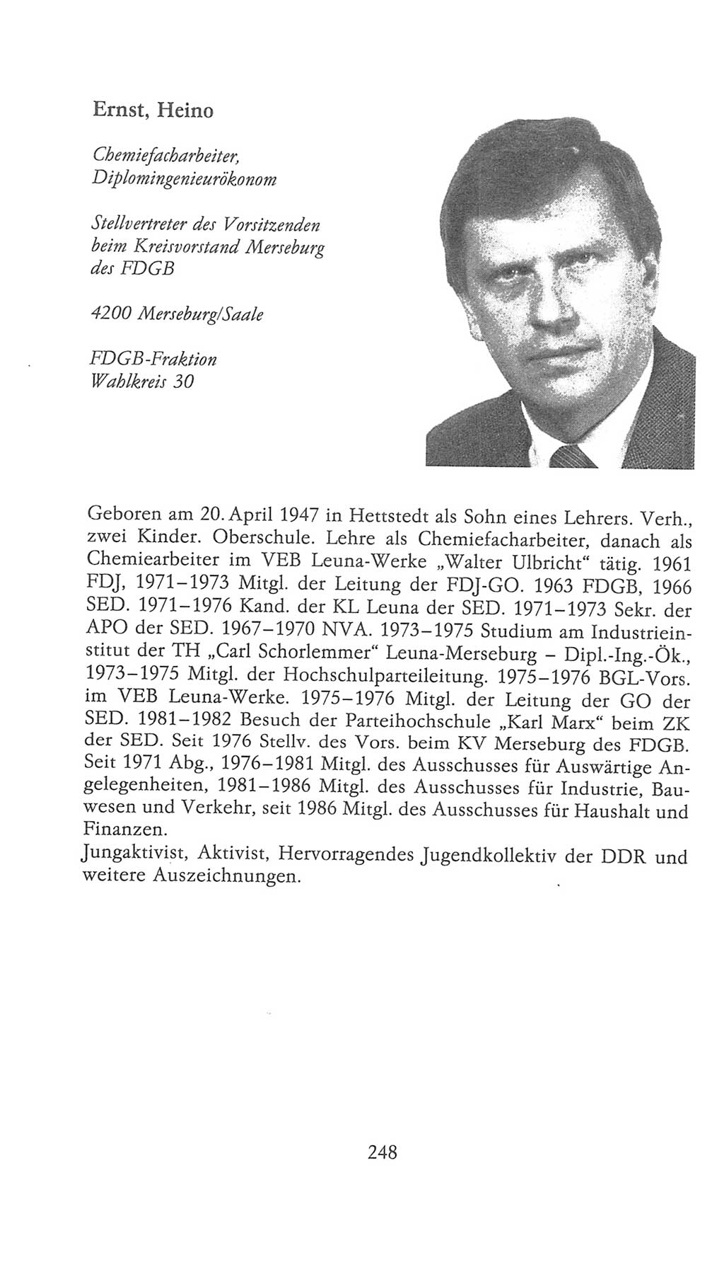Volkskammer (VK) der Deutschen Demokratischen Republik (DDR), 9. Wahlperiode 1986-1990, Seite 248 (VK. DDR 9. WP. 1986-1990, S. 248)