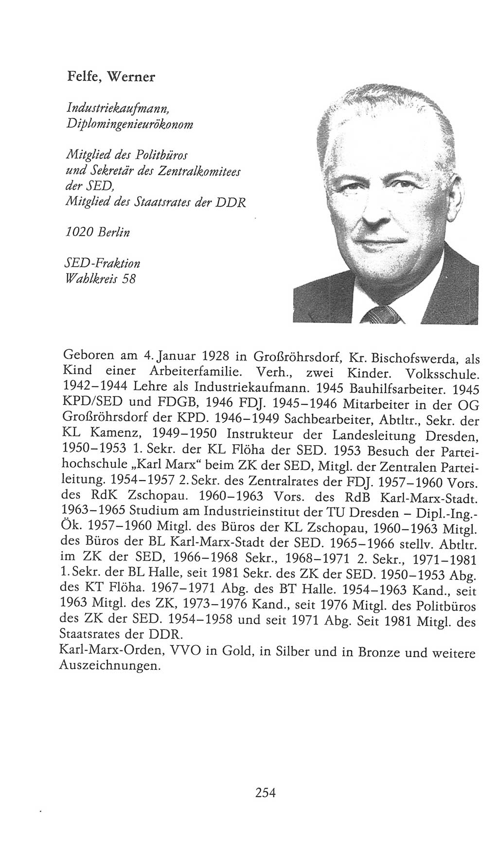 Volkskammer (VK) der Deutschen Demokratischen Republik (DDR), 9. Wahlperiode 1986-1990, Seite 254 (VK. DDR 9. WP. 1986-1990, S. 254)