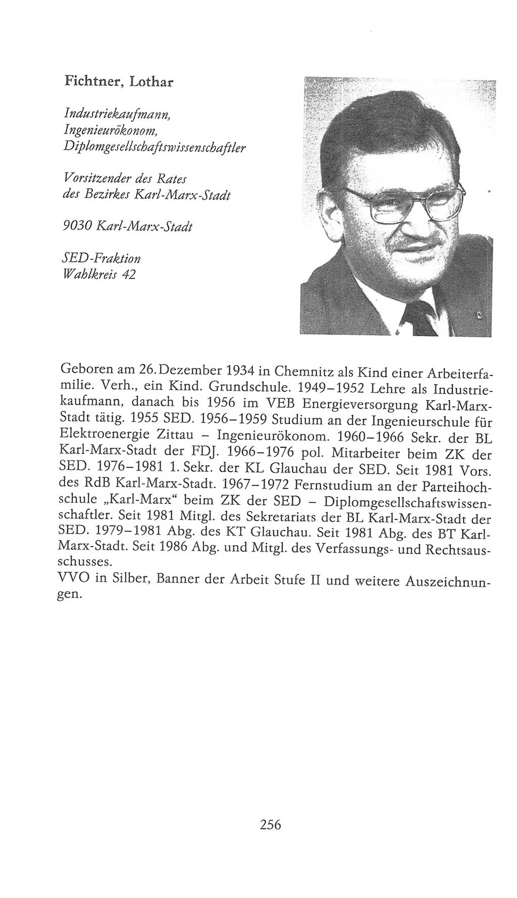 Volkskammer (VK) der Deutschen Demokratischen Republik (DDR), 9. Wahlperiode 1986-1990, Seite 256 (VK. DDR 9. WP. 1986-1990, S. 256)