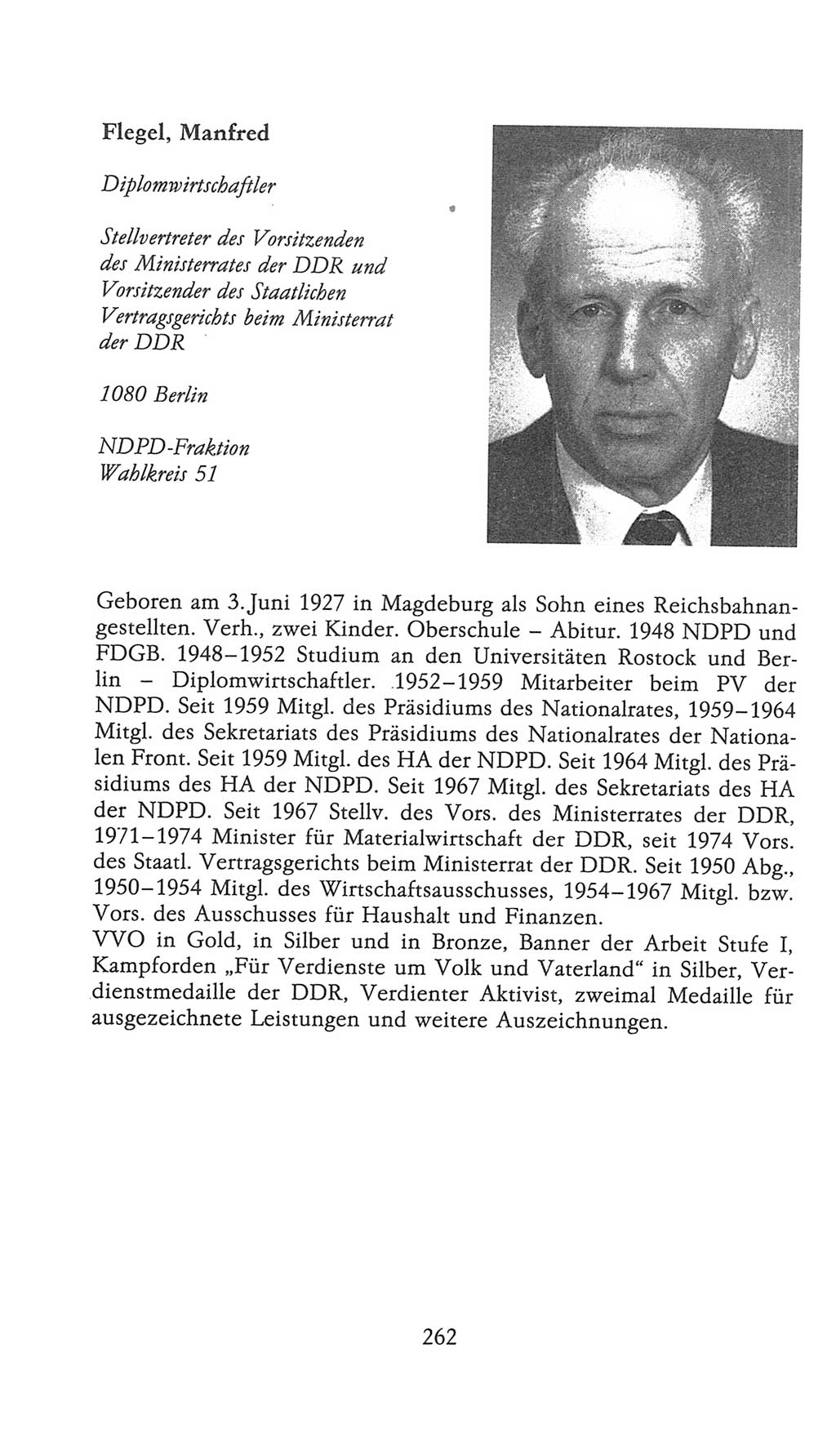 Volkskammer (VK) der Deutschen Demokratischen Republik (DDR), 9. Wahlperiode 1986-1990, Seite 262 (VK. DDR 9. WP. 1986-1990, S. 262)