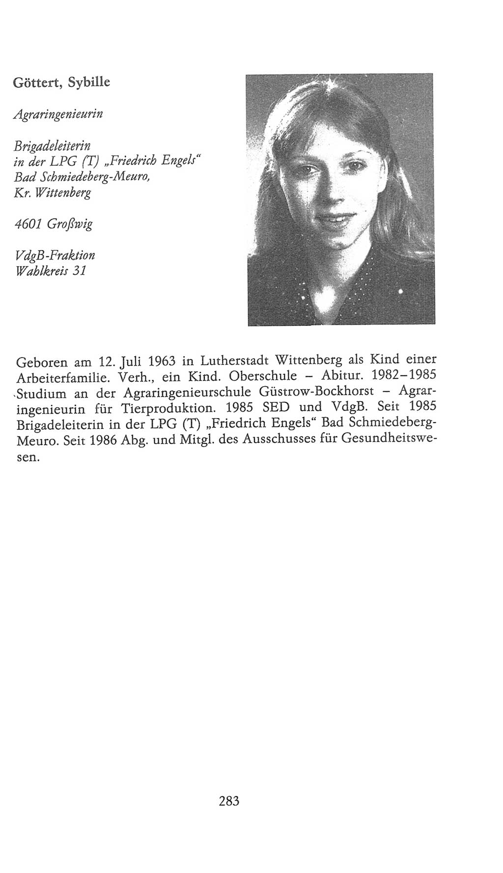 Volkskammer (VK) der Deutschen Demokratischen Republik (DDR), 9. Wahlperiode 1986-1990, Seite 283 (VK. DDR 9. WP. 1986-1990, S. 283)
