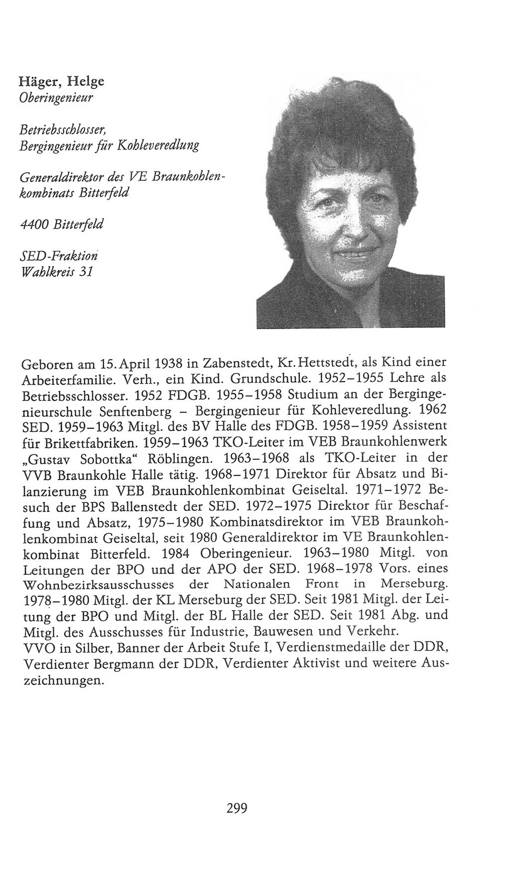 Volkskammer (VK) der Deutschen Demokratischen Republik (DDR), 9. Wahlperiode 1986-1990, Seite 299 (VK. DDR 9. WP. 1986-1990, S. 299)
