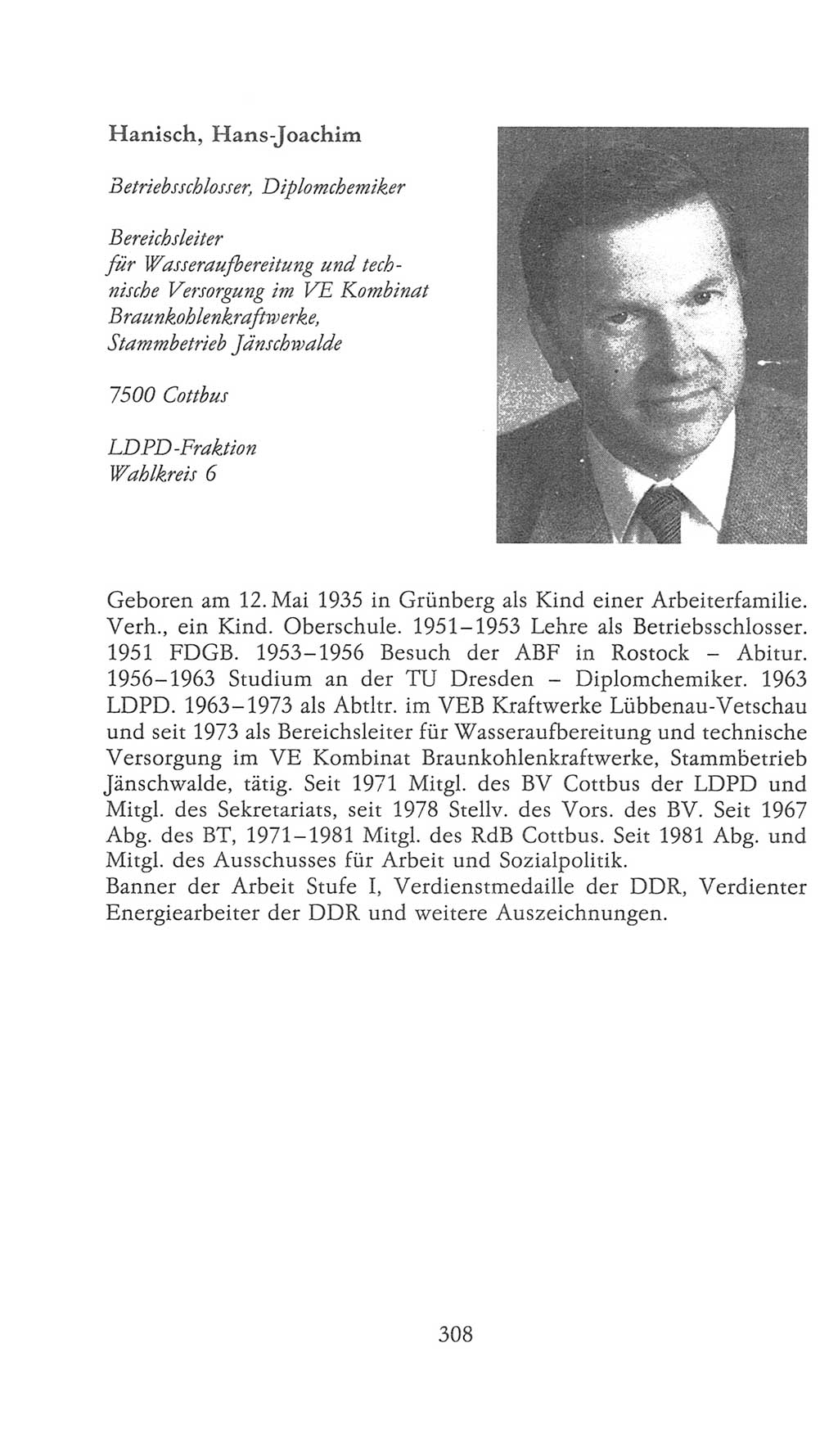 Volkskammer (VK) der Deutschen Demokratischen Republik (DDR), 9. Wahlperiode 1986-1990, Seite 308 (VK. DDR 9. WP. 1986-1990, S. 308)