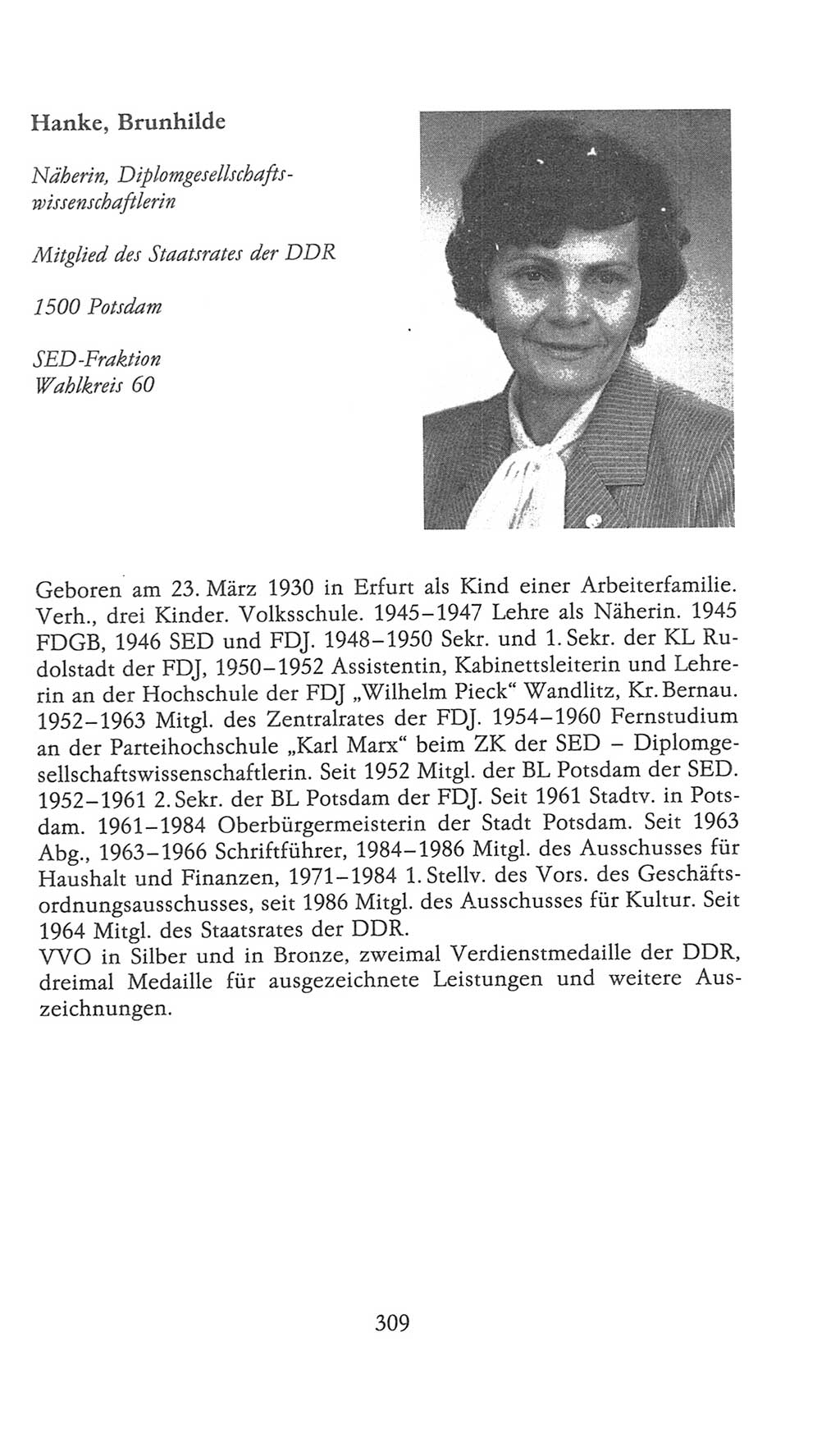 Volkskammer (VK) der Deutschen Demokratischen Republik (DDR), 9. Wahlperiode 1986-1990, Seite 309 (VK. DDR 9. WP. 1986-1990, S. 309)