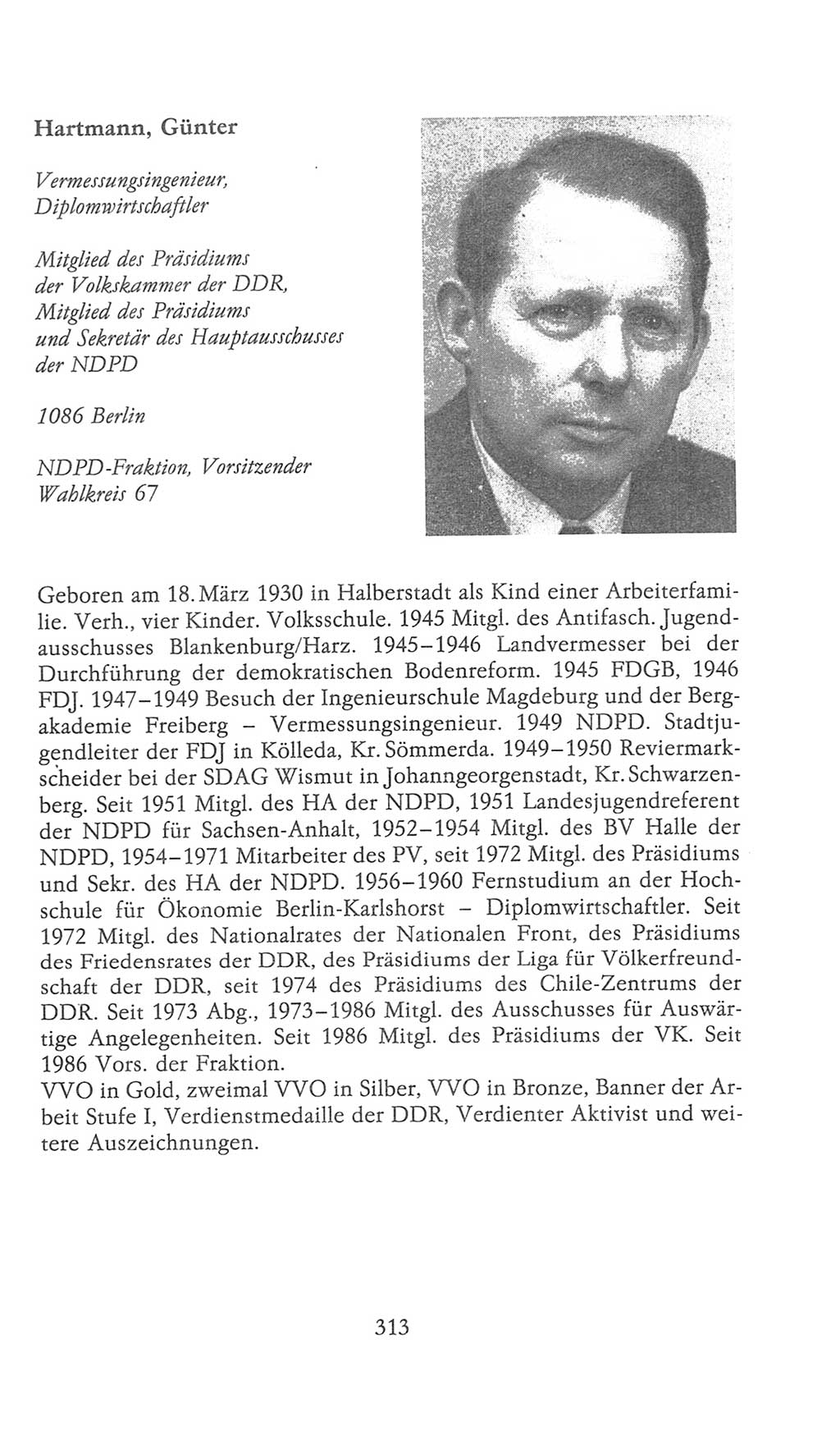 Volkskammer (VK) der Deutschen Demokratischen Republik (DDR), 9. Wahlperiode 1986-1990, Seite 313 (VK. DDR 9. WP. 1986-1990, S. 313)