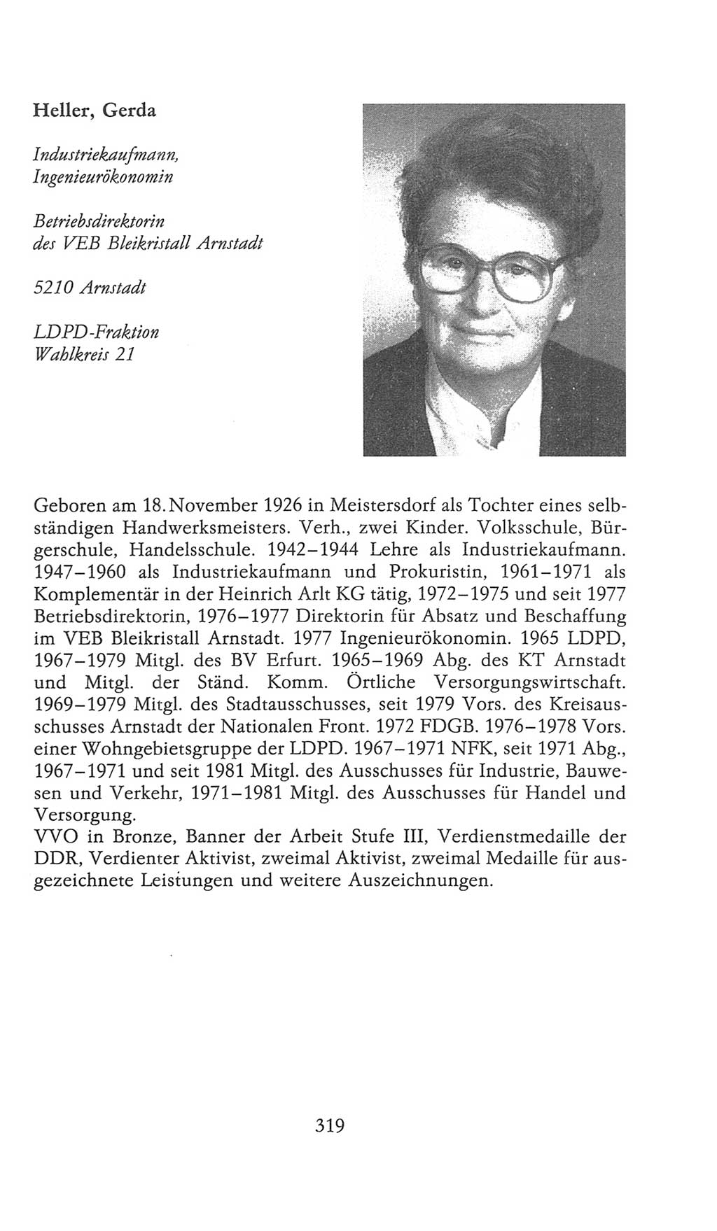Volkskammer (VK) der Deutschen Demokratischen Republik (DDR), 9. Wahlperiode 1986-1990, Seite 319 (VK. DDR 9. WP. 1986-1990, S. 319)