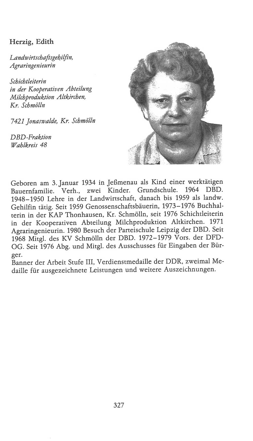 Volkskammer (VK) der Deutschen Demokratischen Republik (DDR), 9. Wahlperiode 1986-1990, Seite 327 (VK. DDR 9. WP. 1986-1990, S. 327)