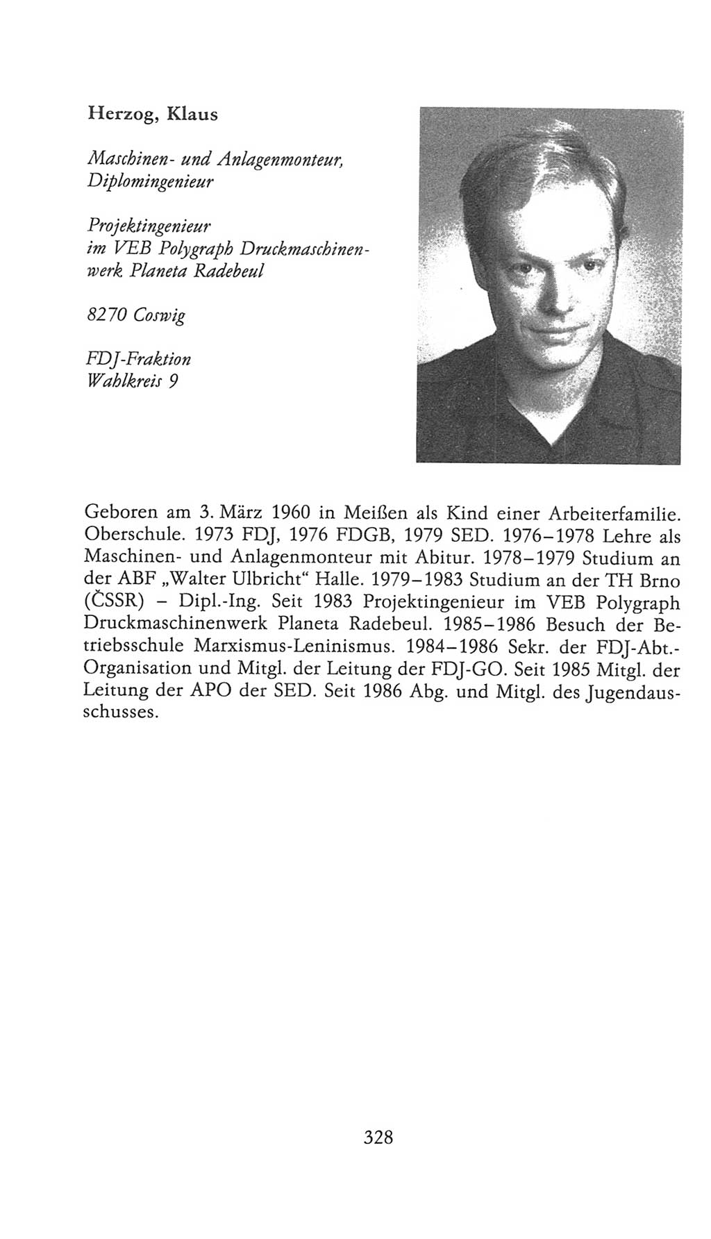 Volkskammer (VK) der Deutschen Demokratischen Republik (DDR), 9. Wahlperiode 1986-1990, Seite 328 (VK. DDR 9. WP. 1986-1990, S. 328)