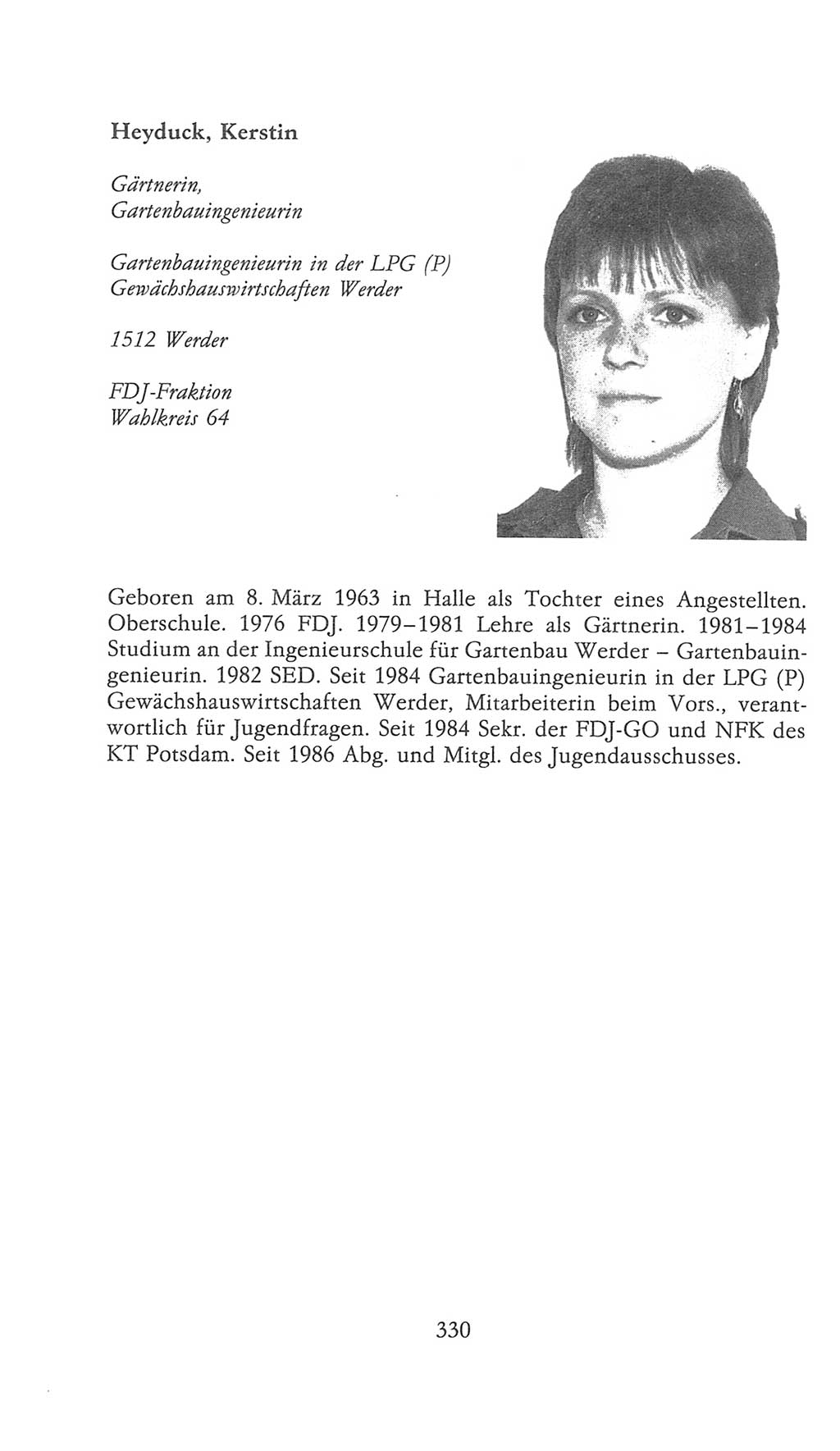 Volkskammer (VK) der Deutschen Demokratischen Republik (DDR), 9. Wahlperiode 1986-1990, Seite 330 (VK. DDR 9. WP. 1986-1990, S. 330)