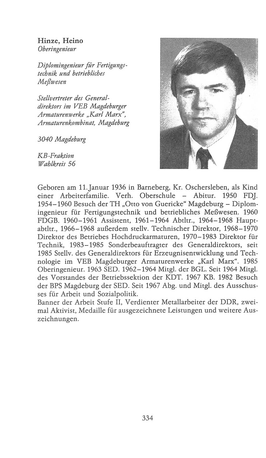 Volkskammer (VK) der Deutschen Demokratischen Republik (DDR), 9. Wahlperiode 1986-1990, Seite 334 (VK. DDR 9. WP. 1986-1990, S. 334)