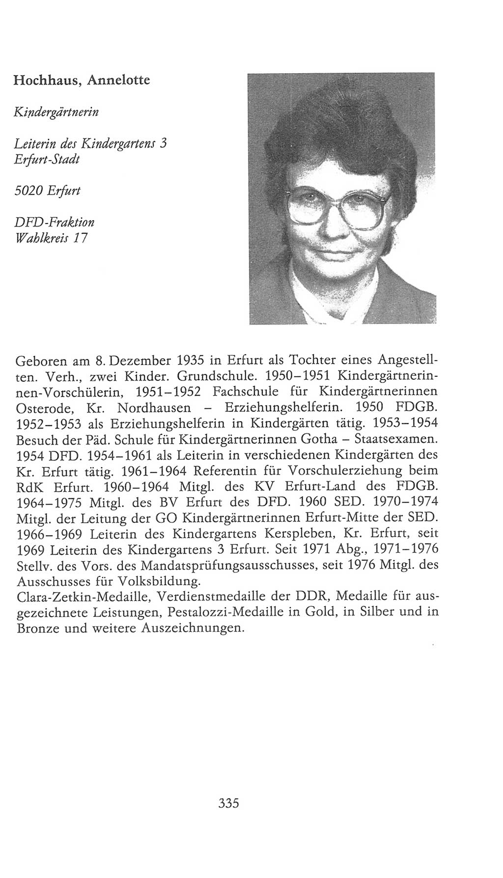 Volkskammer (VK) der Deutschen Demokratischen Republik (DDR), 9. Wahlperiode 1986-1990, Seite 335 (VK. DDR 9. WP. 1986-1990, S. 335)