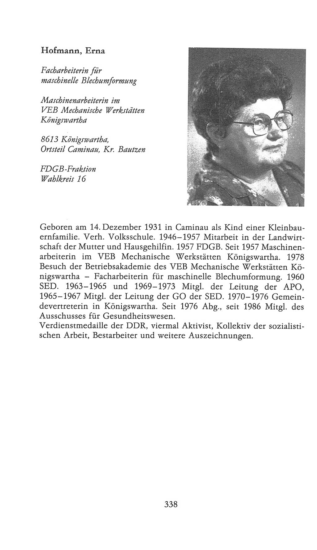 Volkskammer (VK) der Deutschen Demokratischen Republik (DDR), 9. Wahlperiode 1986-1990, Seite 338 (VK. DDR 9. WP. 1986-1990, S. 338)