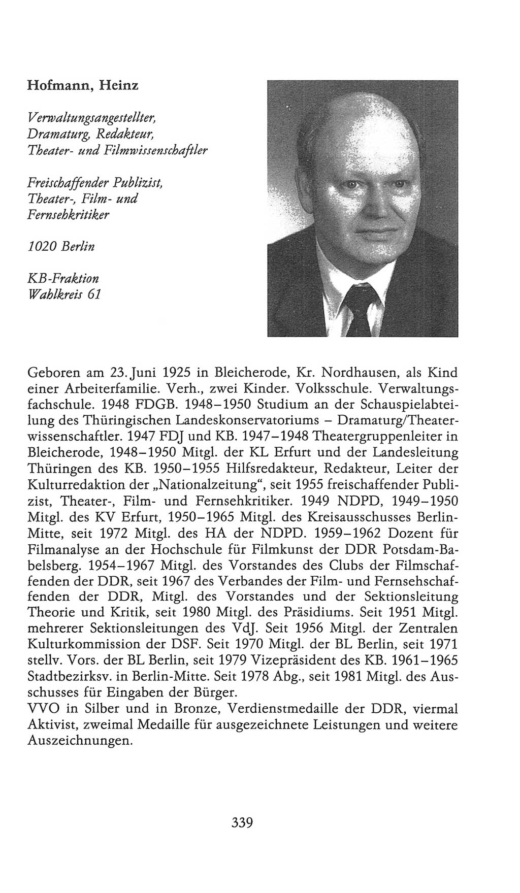 Volkskammer (VK) der Deutschen Demokratischen Republik (DDR), 9. Wahlperiode 1986-1990, Seite 339 (VK. DDR 9. WP. 1986-1990, S. 339)