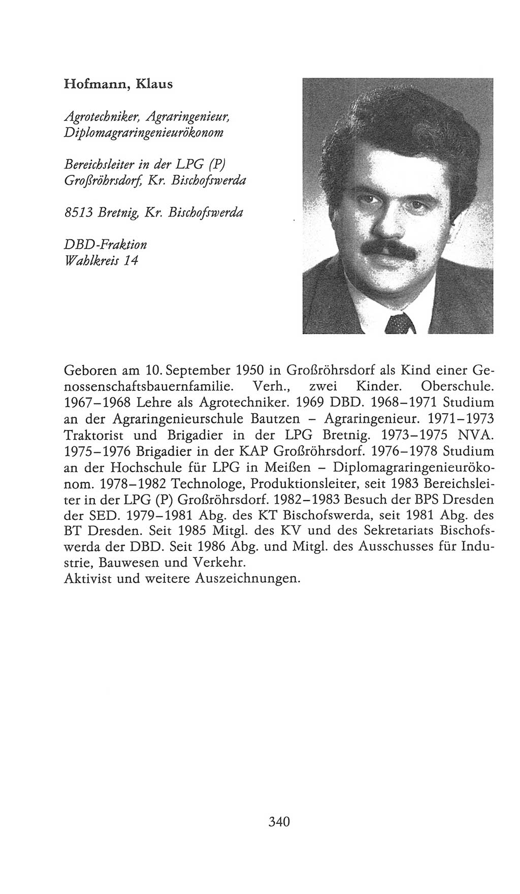 Volkskammer (VK) der Deutschen Demokratischen Republik (DDR), 9. Wahlperiode 1986-1990, Seite 340 (VK. DDR 9. WP. 1986-1990, S. 340)