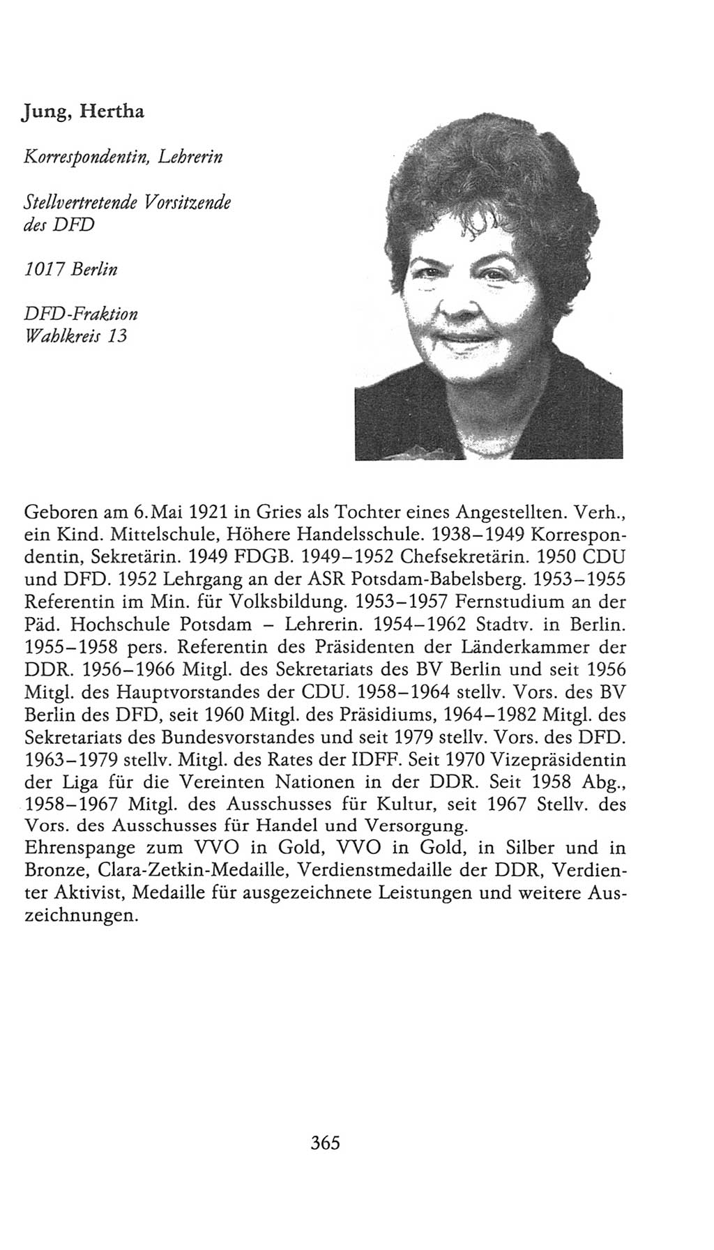 Volkskammer (VK) der Deutschen Demokratischen Republik (DDR), 9. Wahlperiode 1986-1990, Seite 365 (VK. DDR 9. WP. 1986-1990, S. 365)