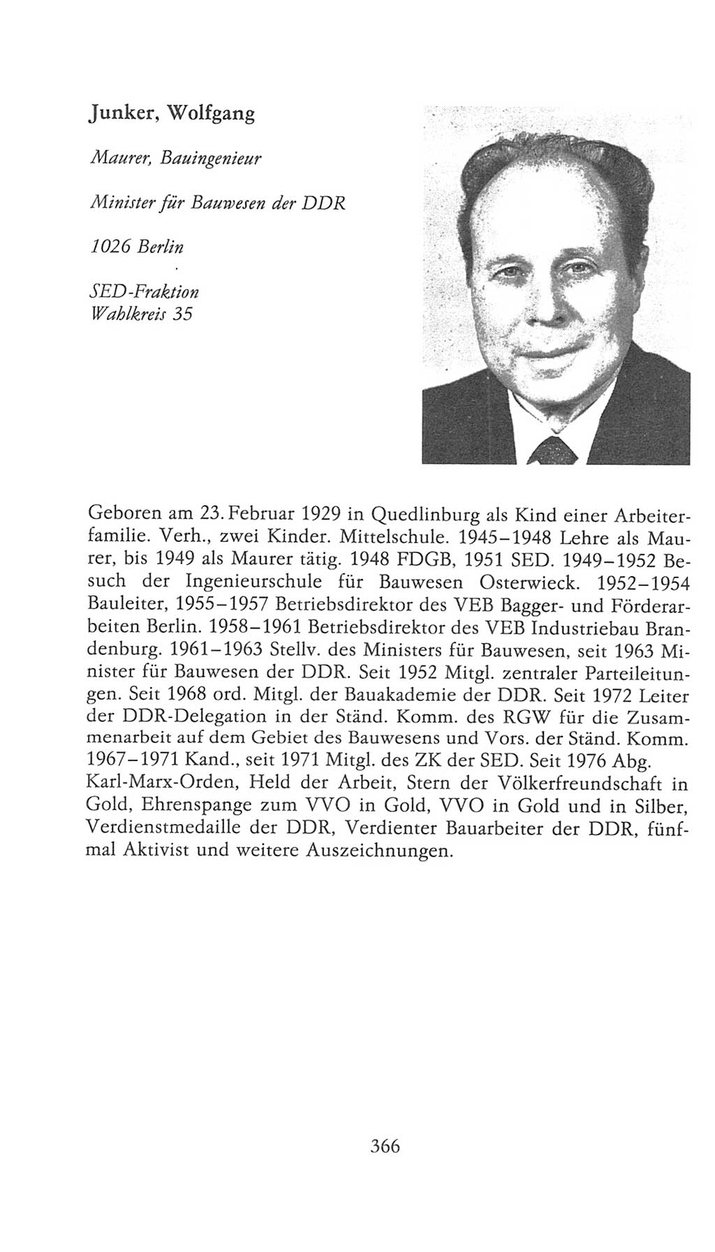 Volkskammer (VK) der Deutschen Demokratischen Republik (DDR), 9. Wahlperiode 1986-1990, Seite 366 (VK. DDR 9. WP. 1986-1990, S. 366)