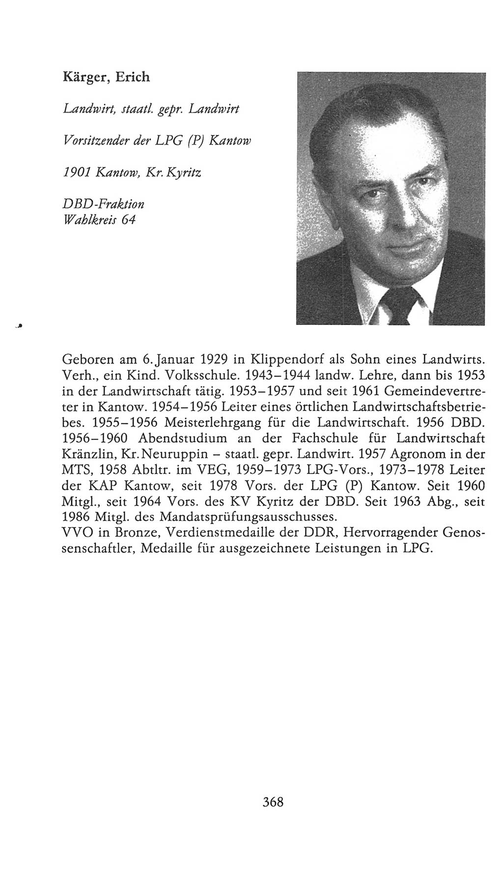 Volkskammer (VK) der Deutschen Demokratischen Republik (DDR), 9. Wahlperiode 1986-1990, Seite 368 (VK. DDR 9. WP. 1986-1990, S. 368)