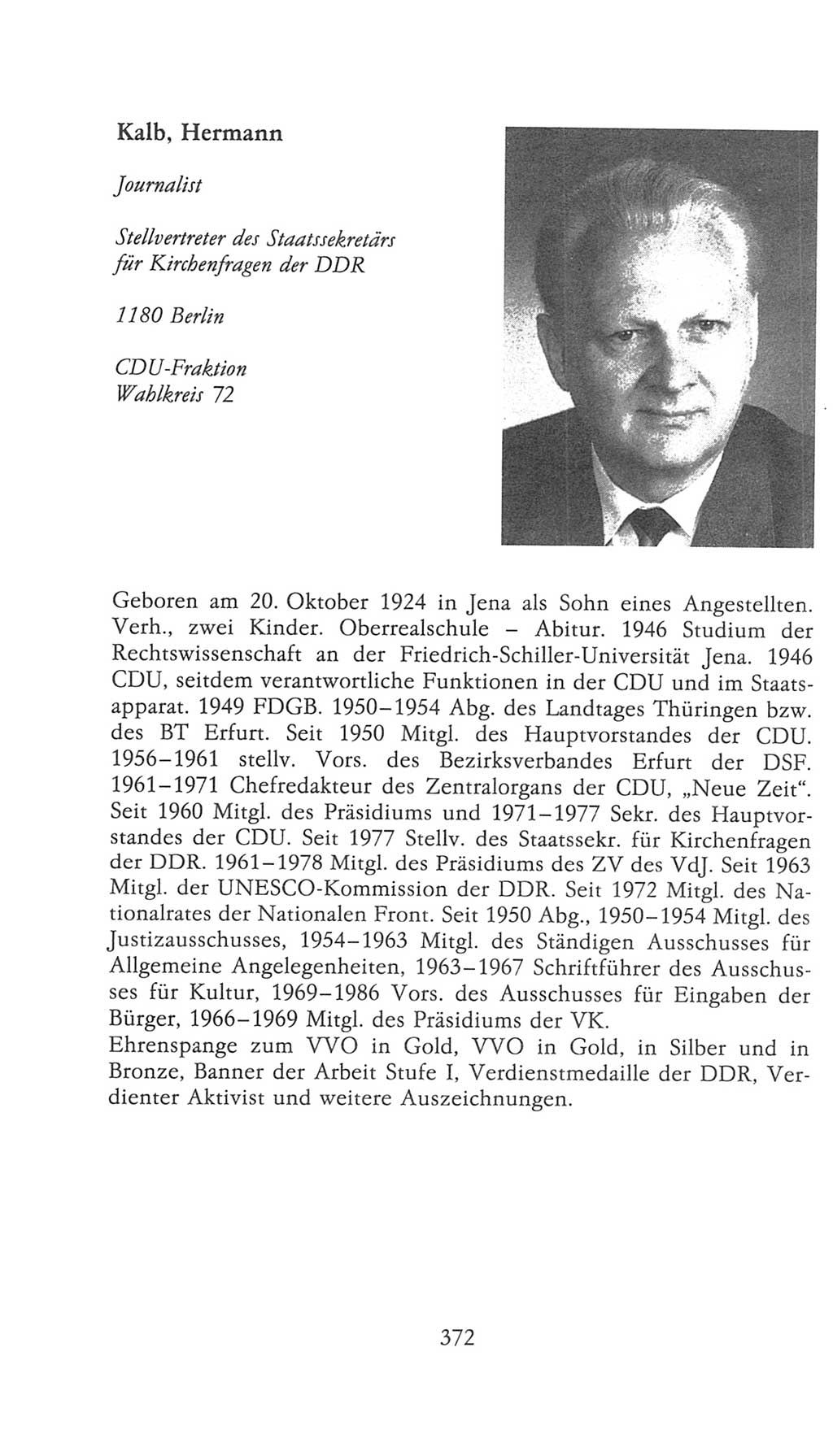 Volkskammer (VK) der Deutschen Demokratischen Republik (DDR), 9. Wahlperiode 1986-1990, Seite 372 (VK. DDR 9. WP. 1986-1990, S. 372)