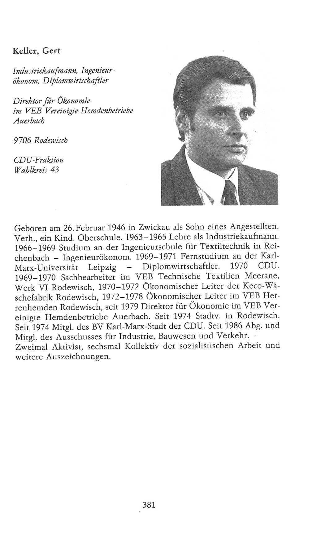 Volkskammer (VK) der Deutschen Demokratischen Republik (DDR), 9. Wahlperiode 1986-1990, Seite 381 (VK. DDR 9. WP. 1986-1990, S. 381)