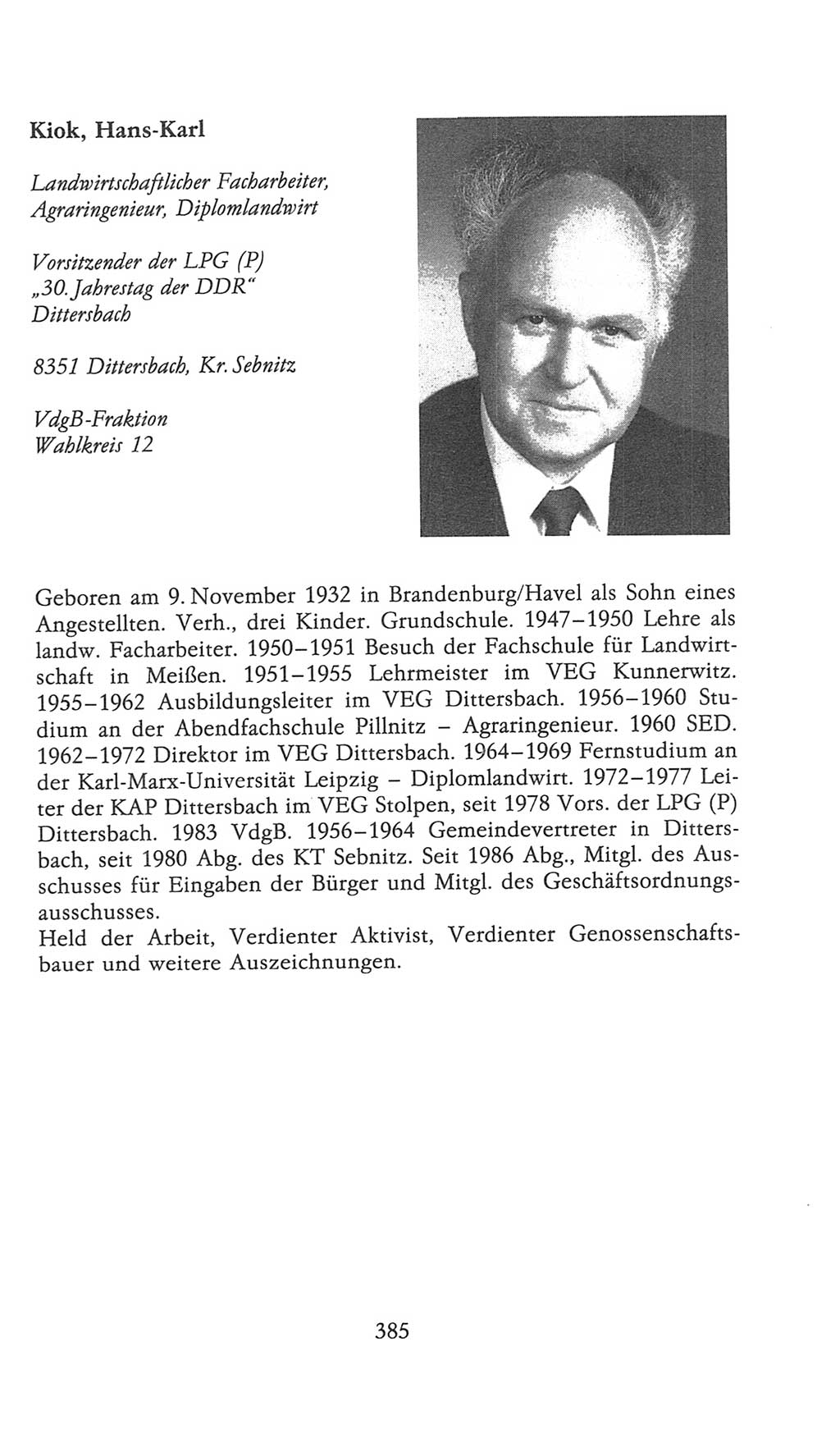 Volkskammer (VK) der Deutschen Demokratischen Republik (DDR), 9. Wahlperiode 1986-1990, Seite 385 (VK. DDR 9. WP. 1986-1990, S. 385)