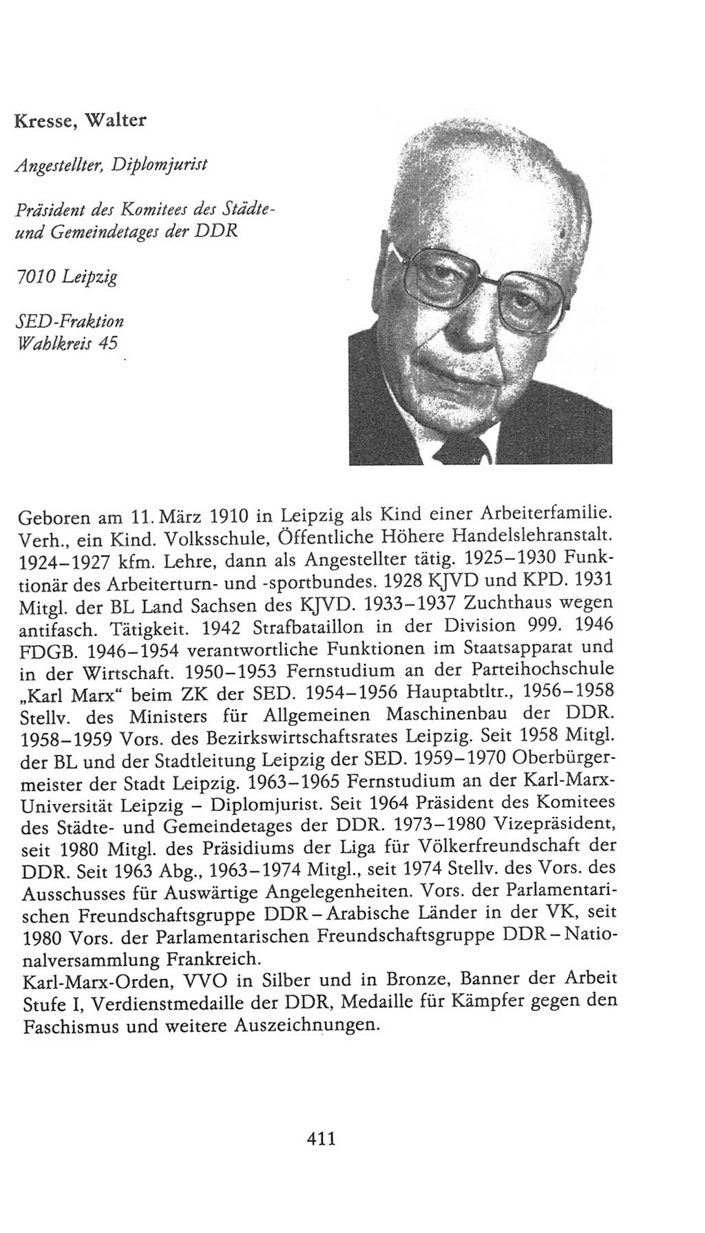 Volkskammer (VK) der Deutschen Demokratischen Republik (DDR), 9. Wahlperiode 1986-1990, Seite 411 (VK. DDR 9. WP. 1986-1990, S. 411)