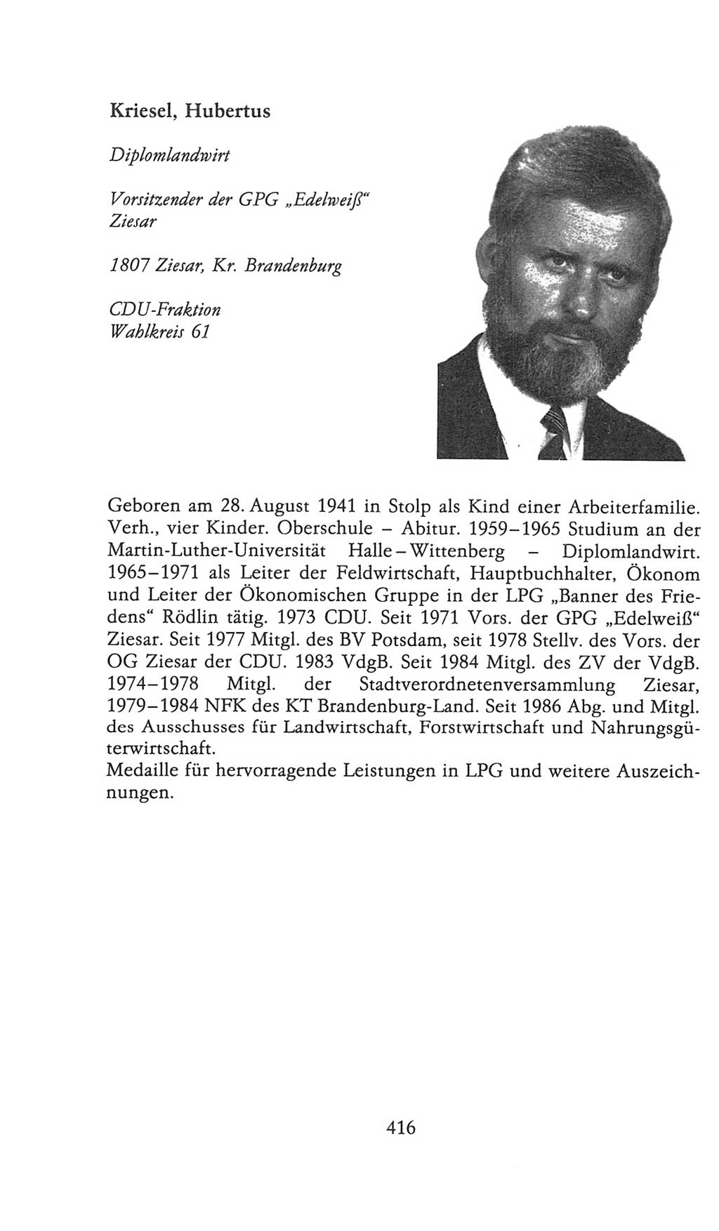 Volkskammer (VK) der Deutschen Demokratischen Republik (DDR), 9. Wahlperiode 1986-1990, Seite 416 (VK. DDR 9. WP. 1986-1990, S. 416)