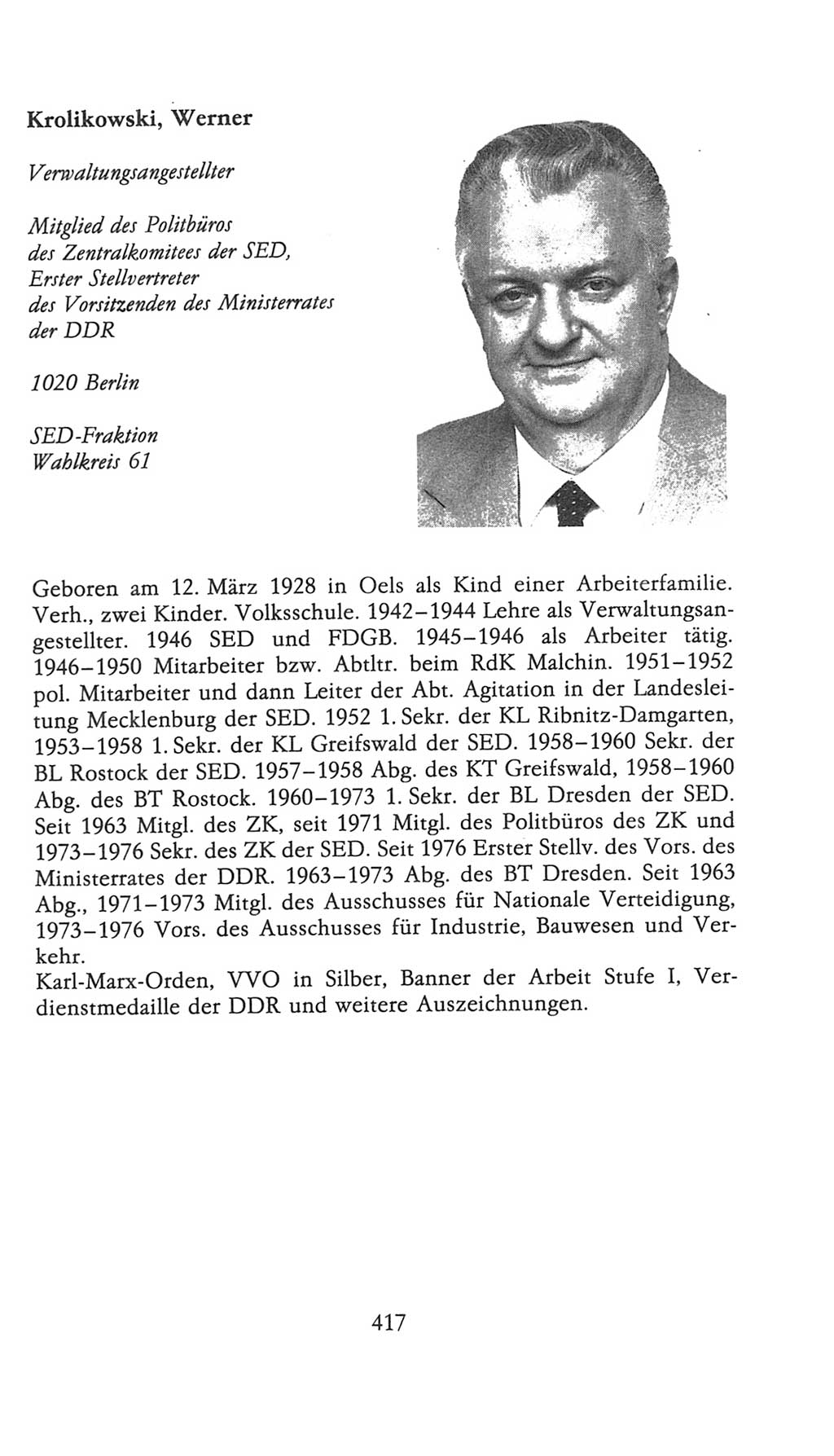 Volkskammer (VK) der Deutschen Demokratischen Republik (DDR), 9. Wahlperiode 1986-1990, Seite 417 (VK. DDR 9. WP. 1986-1990, S. 417)