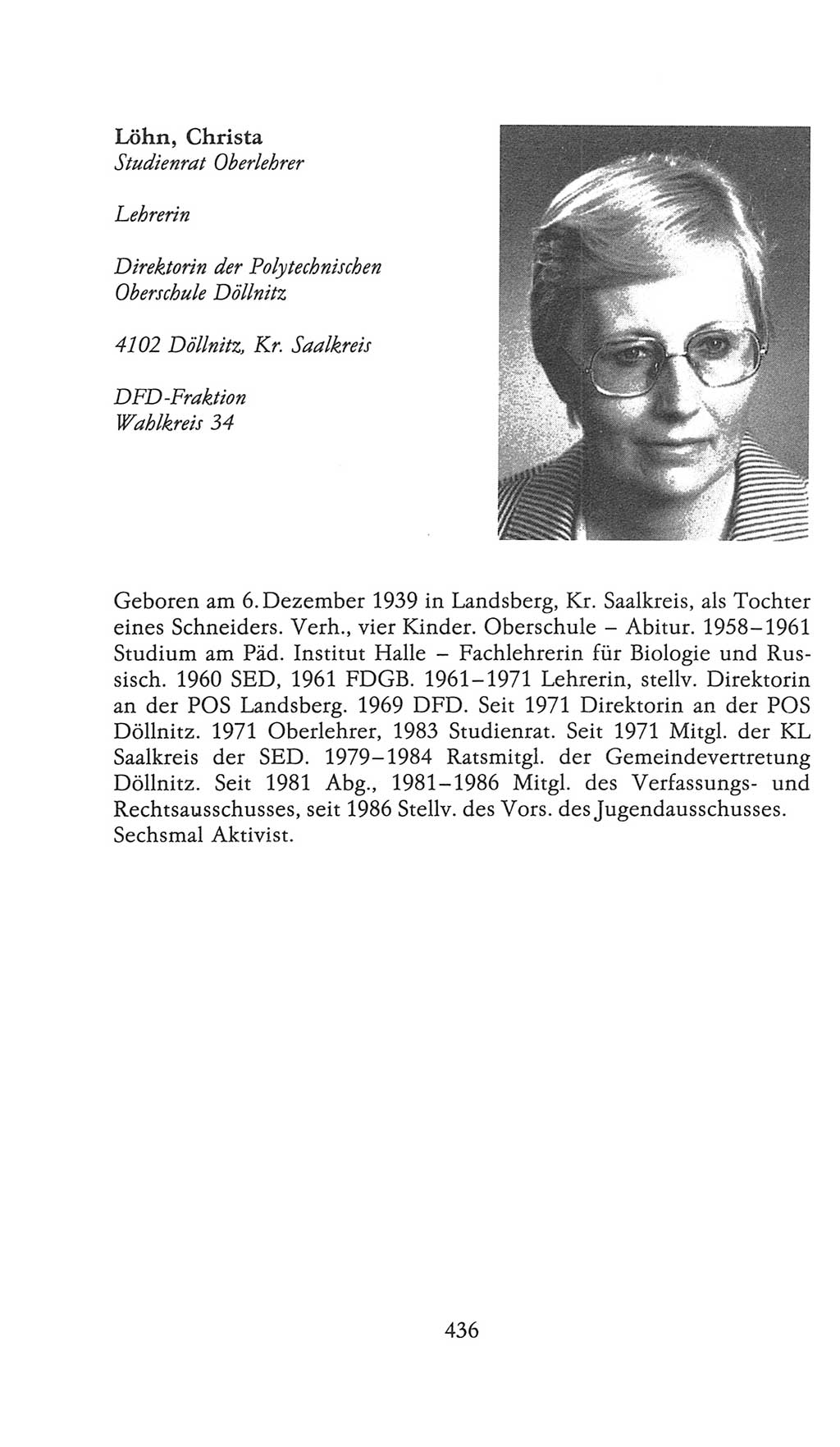 Volkskammer (VK) der Deutschen Demokratischen Republik (DDR), 9. Wahlperiode 1986-1990, Seite 436 (VK. DDR 9. WP. 1986-1990, S. 436)