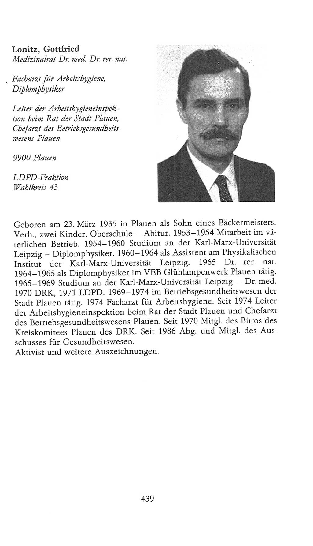 Volkskammer (VK) der Deutschen Demokratischen Republik (DDR), 9. Wahlperiode 1986-1990, Seite 439 (VK. DDR 9. WP. 1986-1990, S. 439)