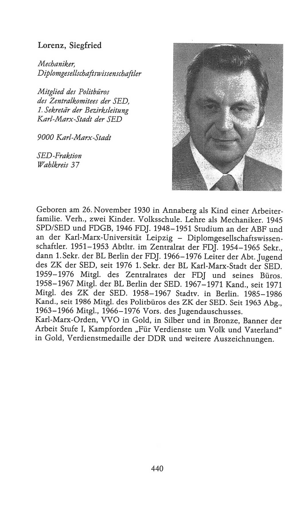 Volkskammer (VK) der Deutschen Demokratischen Republik (DDR), 9. Wahlperiode 1986-1990, Seite 440 (VK. DDR 9. WP. 1986-1990, S. 440)