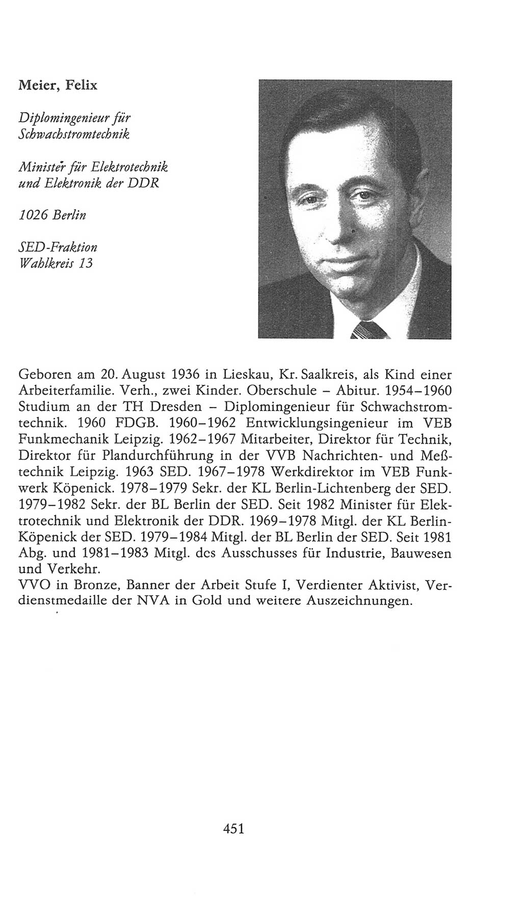 Volkskammer (VK) der Deutschen Demokratischen Republik (DDR), 9. Wahlperiode 1986-1990, Seite 451 (VK. DDR 9. WP. 1986-1990, S. 451)