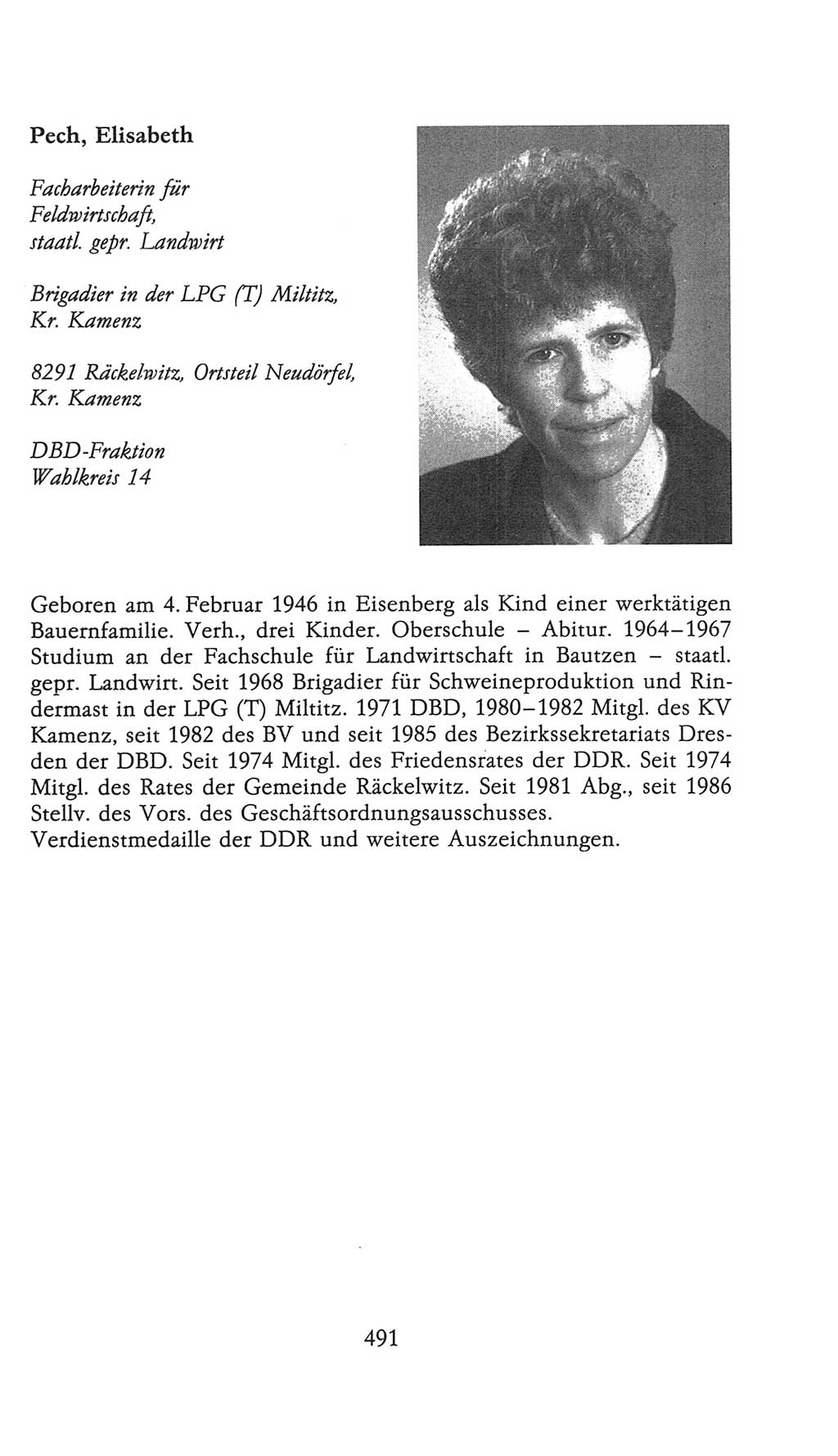 Volkskammer (VK) der Deutschen Demokratischen Republik (DDR), 9. Wahlperiode 1986-1990, Seite 491 (VK. DDR 9. WP. 1986-1990, S. 491)