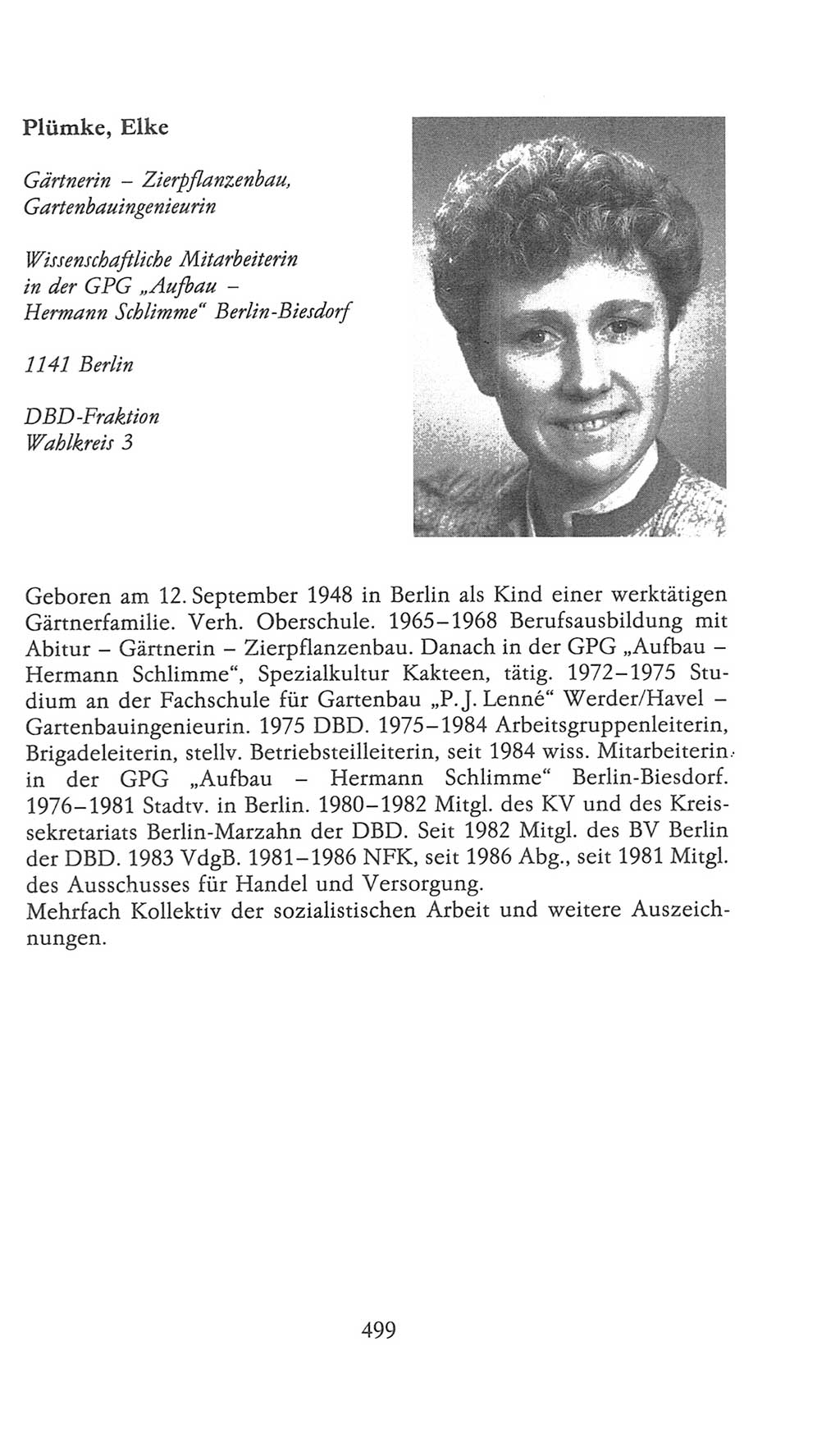 Volkskammer (VK) der Deutschen Demokratischen Republik (DDR), 9. Wahlperiode 1986-1990, Seite 499 (VK. DDR 9. WP. 1986-1990, S. 499)