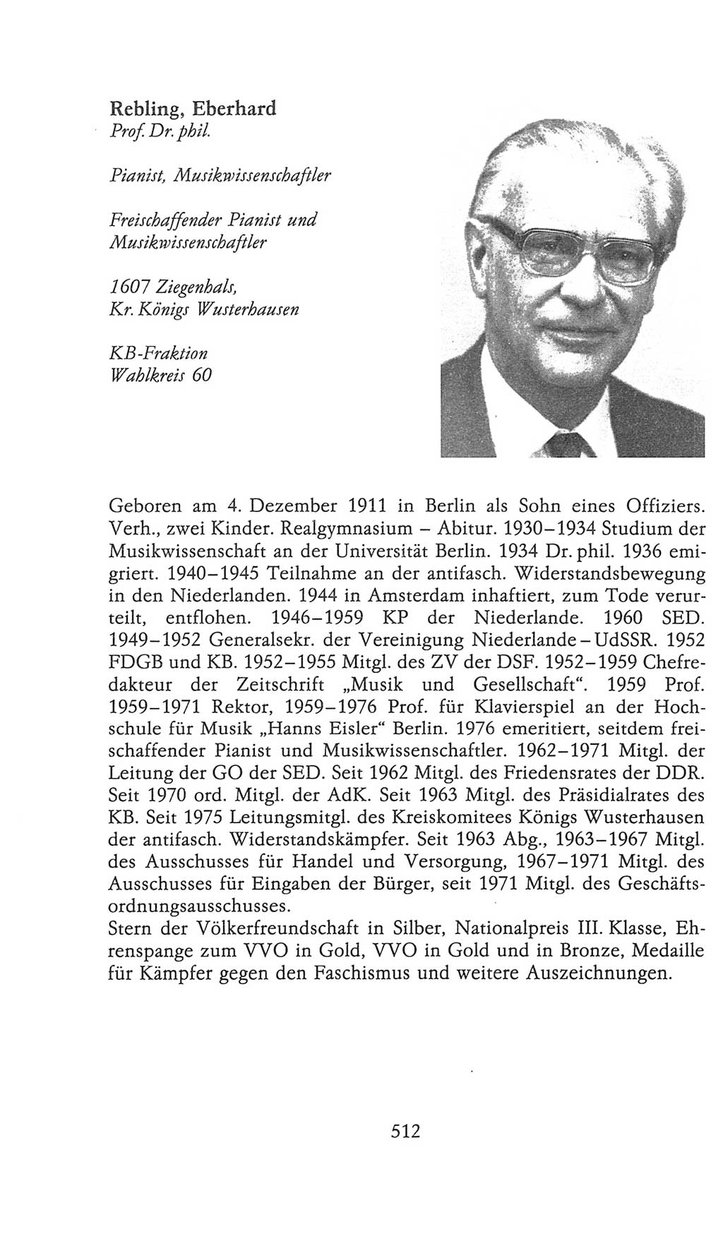 Volkskammer (VK) der Deutschen Demokratischen Republik (DDR), 9. Wahlperiode 1986-1990, Seite 512 (VK. DDR 9. WP. 1986-1990, S. 512)