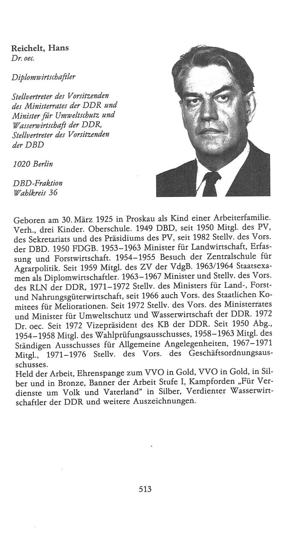 Volkskammer (VK) der Deutschen Demokratischen Republik (DDR), 9. Wahlperiode 1986-1990, Seite 513 (VK. DDR 9. WP. 1986-1990, S. 513)