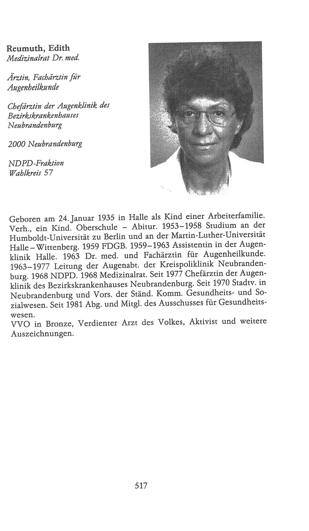 Volkskammer (VK) der Deutschen Demokratischen Republik (DDR), 9. Wahlperiode 1986-1990, Seite 517 (VK. DDR 9. WP. 1986-1990, S. 517)