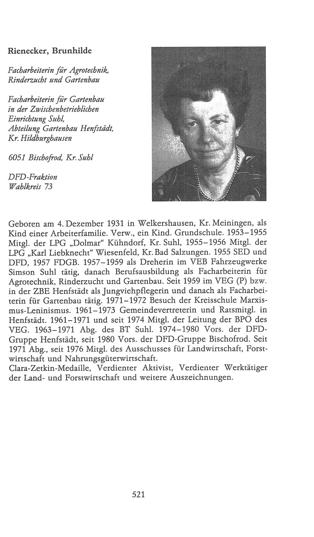 Volkskammer (VK) der Deutschen Demokratischen Republik (DDR), 9. Wahlperiode 1986-1990, Seite 521 (VK. DDR 9. WP. 1986-1990, S. 521)