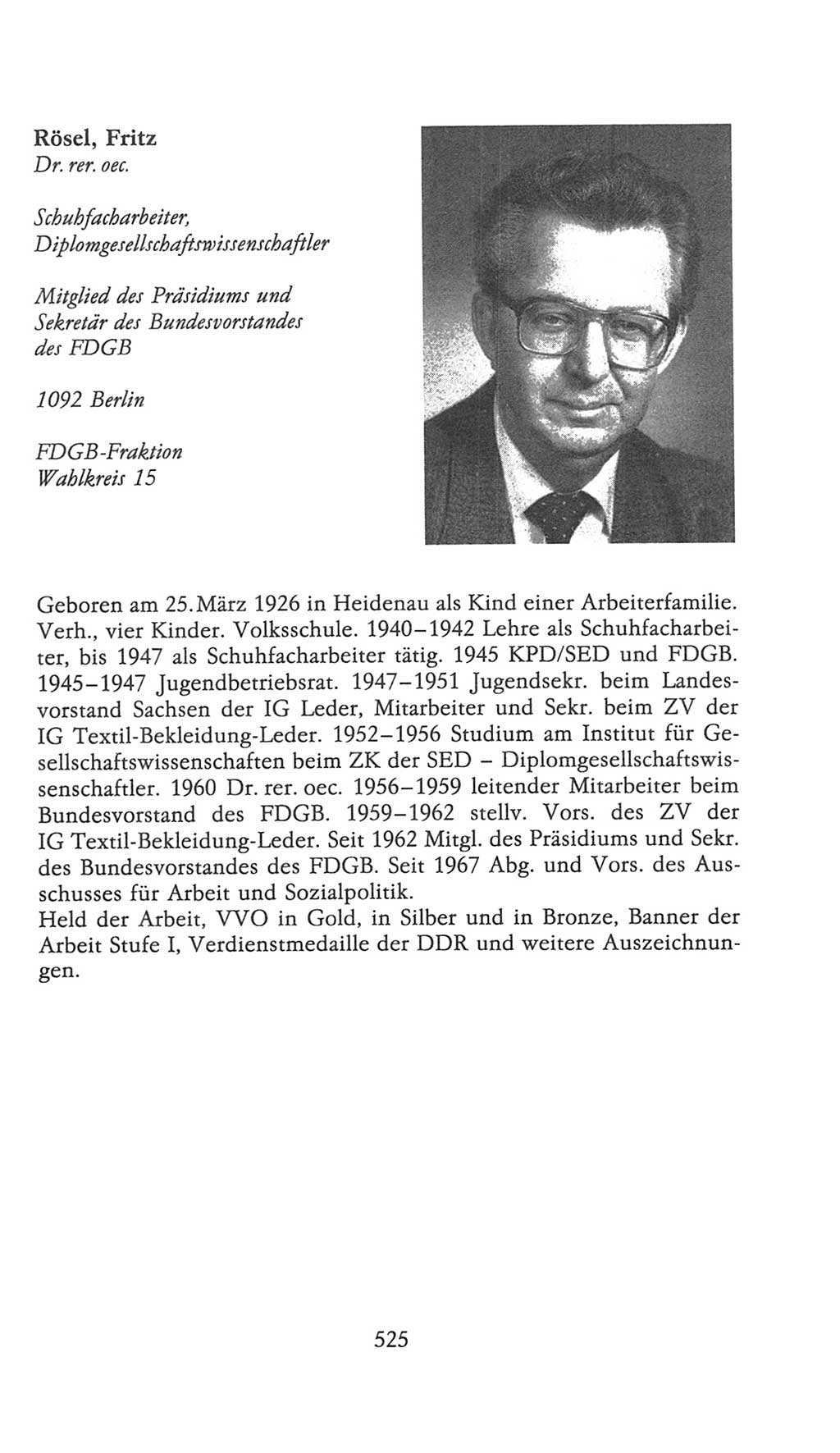Volkskammer (VK) der Deutschen Demokratischen Republik (DDR), 9. Wahlperiode 1986-1990, Seite 525 (VK. DDR 9. WP. 1986-1990, S. 525)