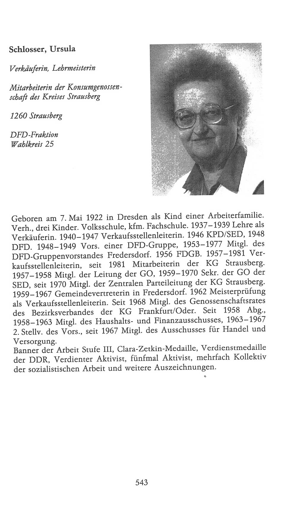Volkskammer (VK) der Deutschen Demokratischen Republik (DDR), 9. Wahlperiode 1986-1990, Seite 543 (VK. DDR 9. WP. 1986-1990, S. 543)