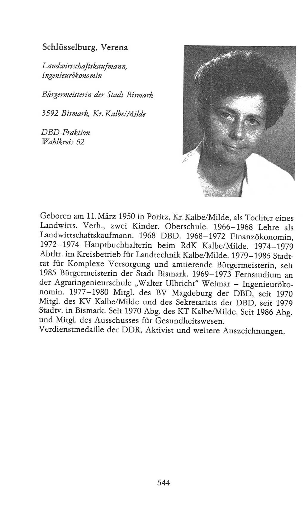 Volkskammer (VK) der Deutschen Demokratischen Republik (DDR), 9. Wahlperiode 1986-1990, Seite 544 (VK. DDR 9. WP. 1986-1990, S. 544)